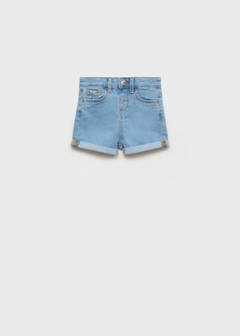 Denim turn-up shorts — Medium Blue 3