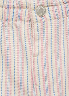 Striped denim shorts — Ecru 4