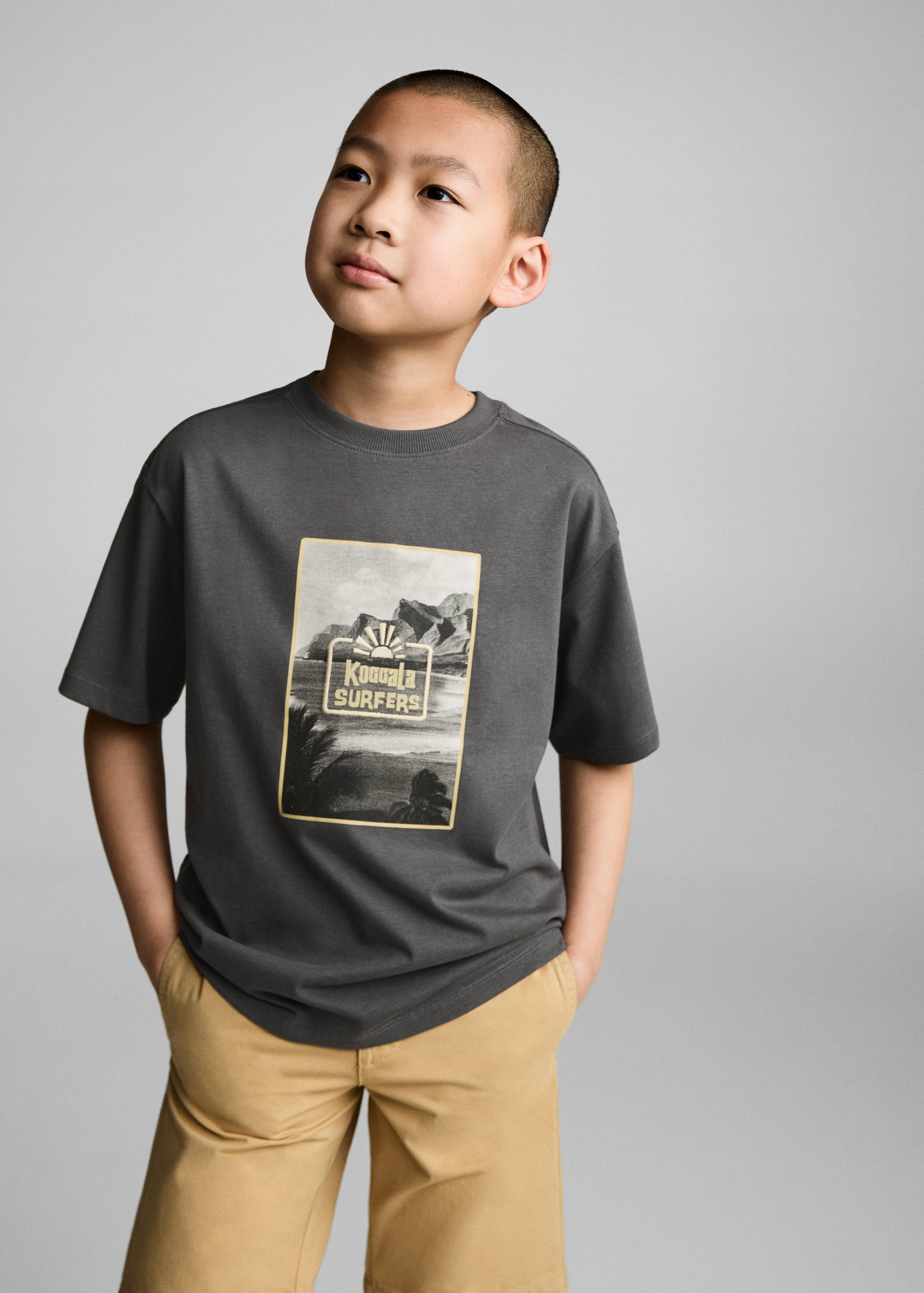 T-shirt coton imprimé - Plan moyen