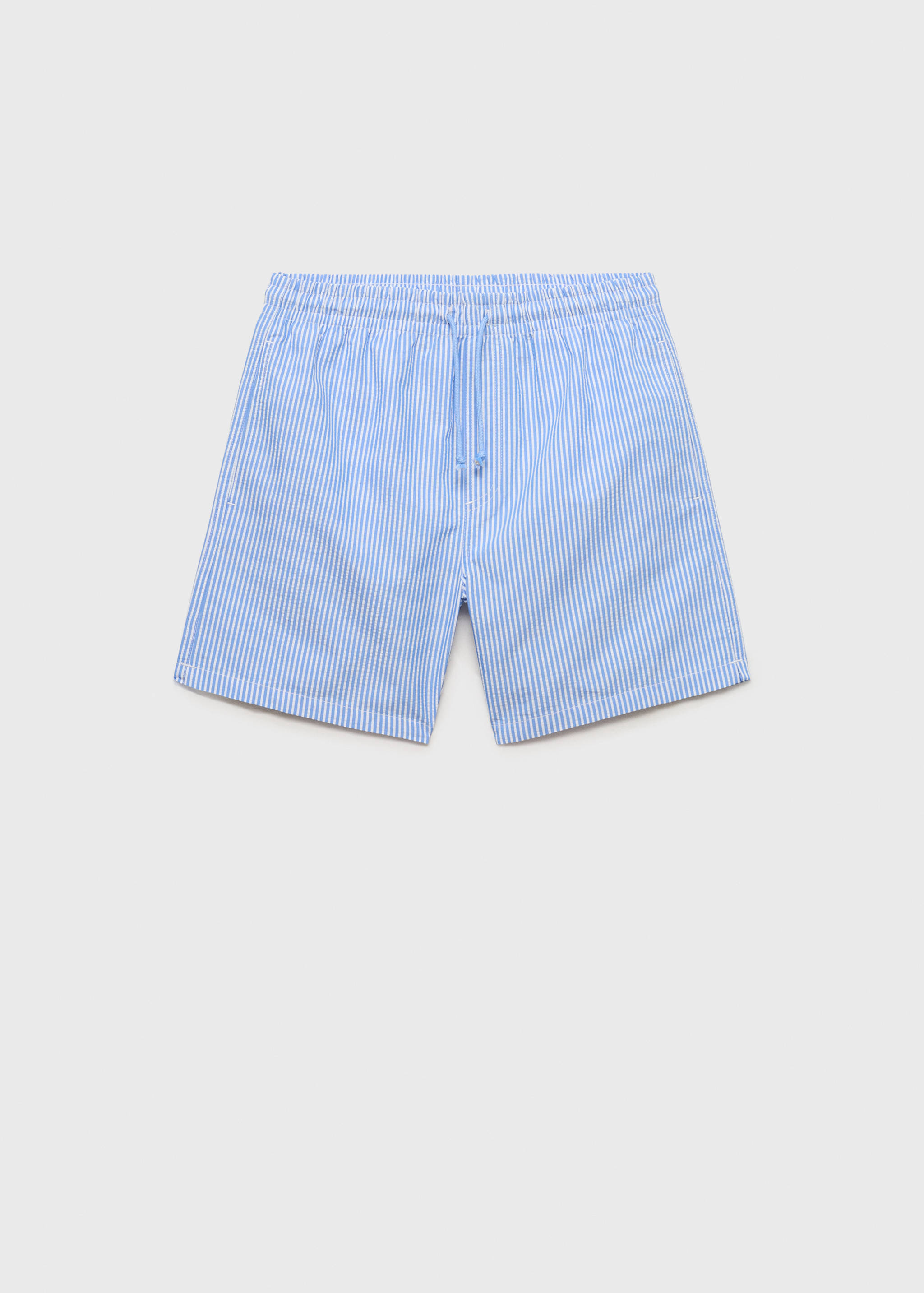 Плавательные шорты со шнурком и полосками - Изделие без модели