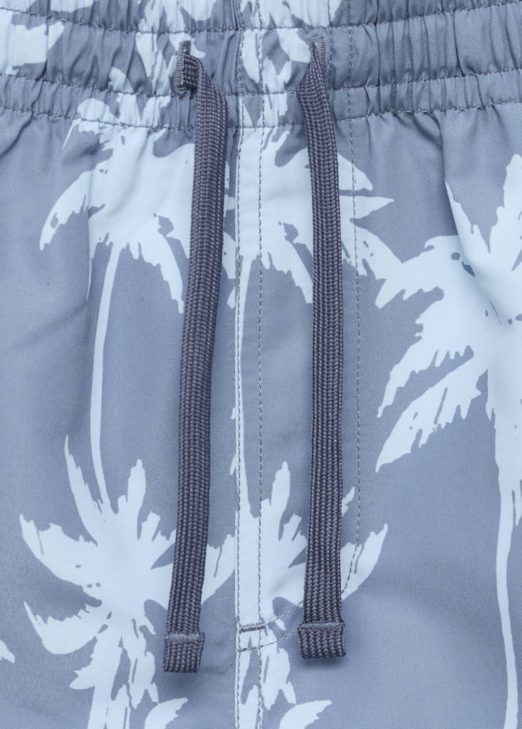 Palm trees print swimsuit trunks — Blue