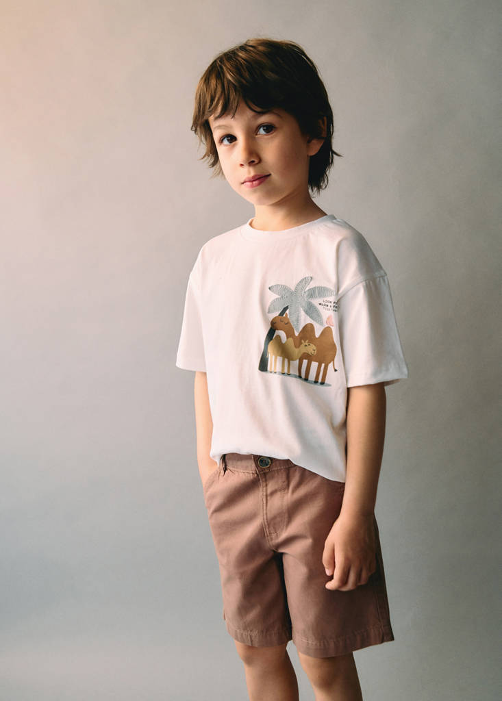 Printed cotton-blend T-shirt — Off White