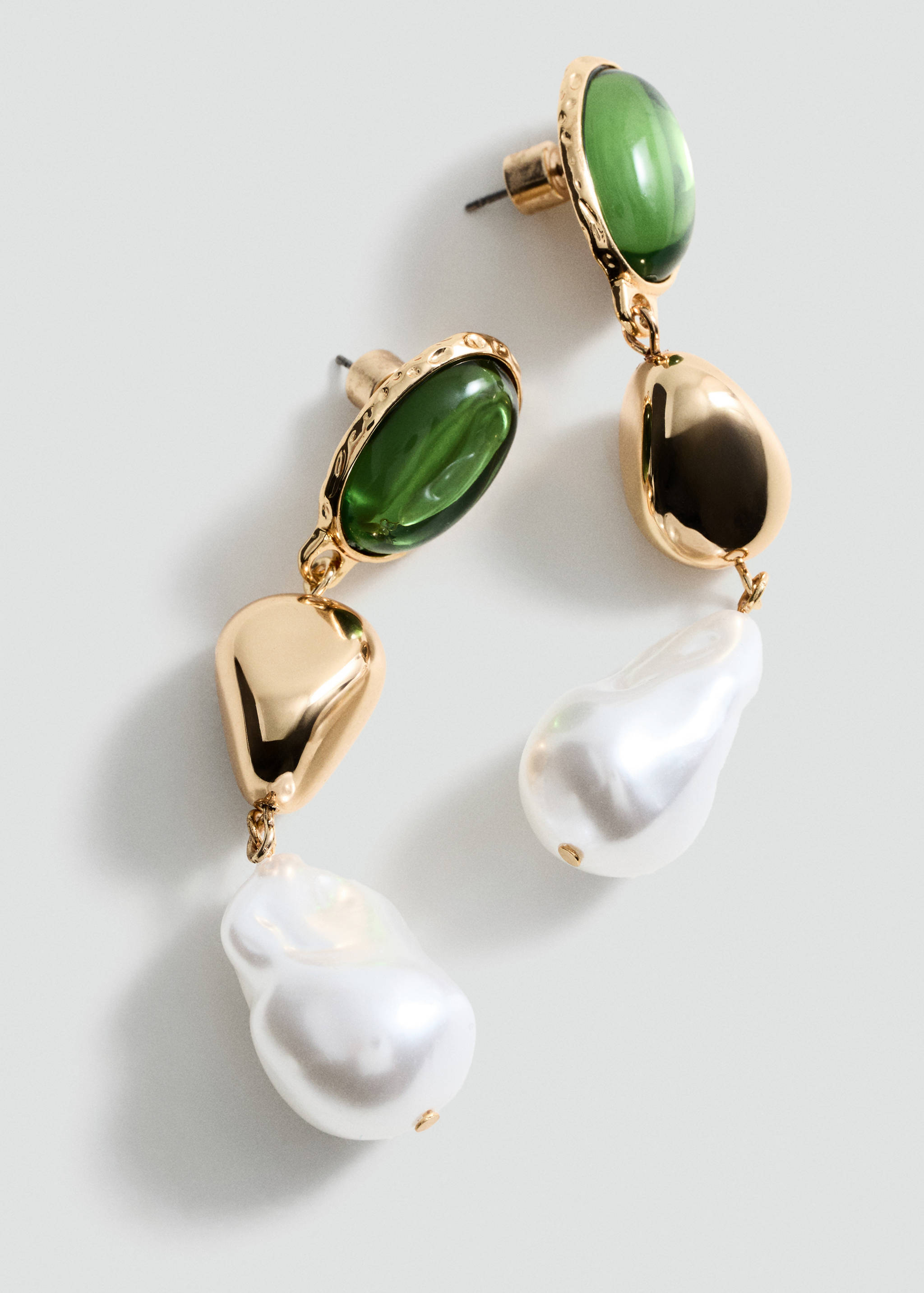 Mixed bead earrings - Medium plane