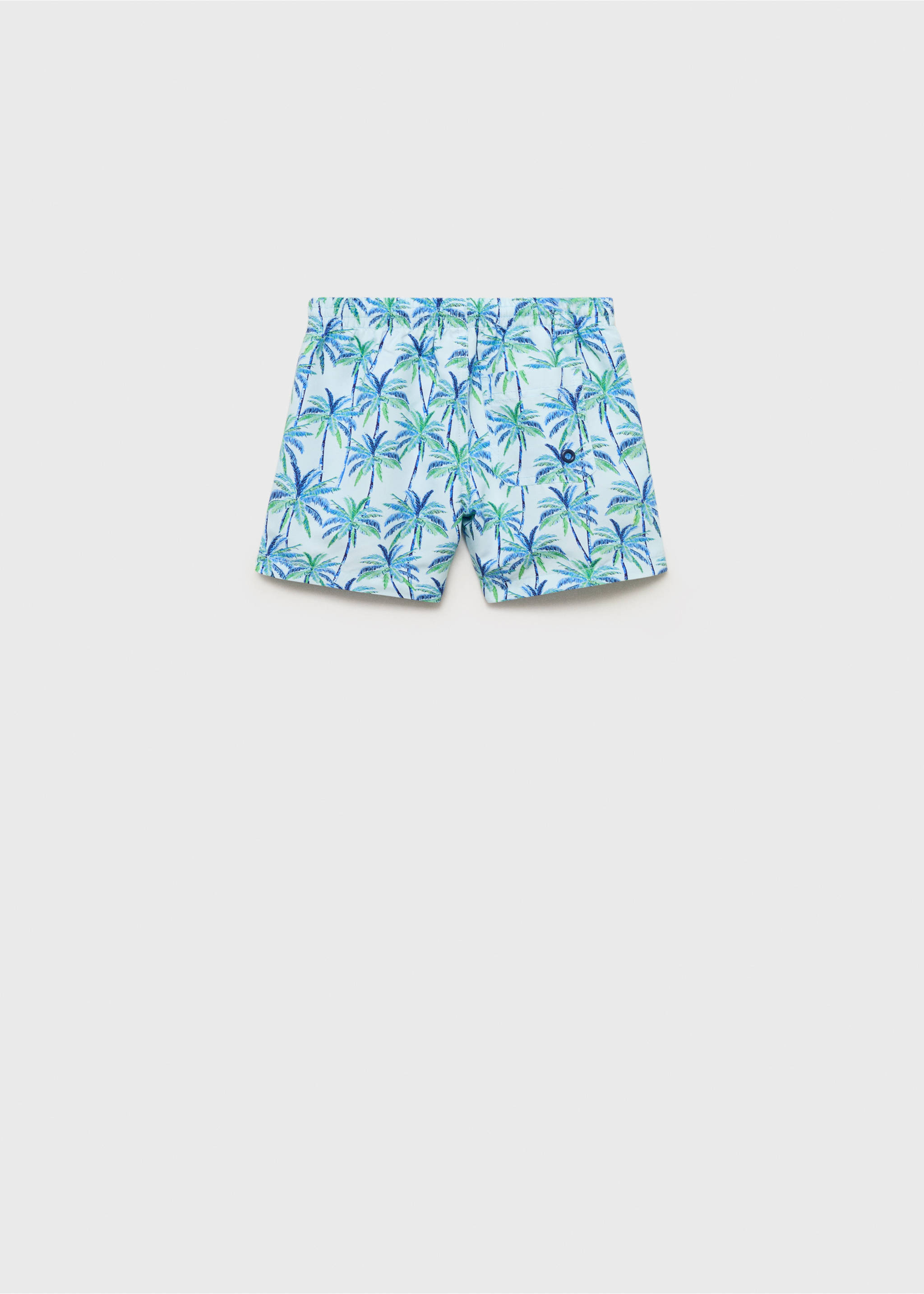 Bañador estampado palmeras - Reverso del artículo, Azul celeste. Ref: 87005966-00.