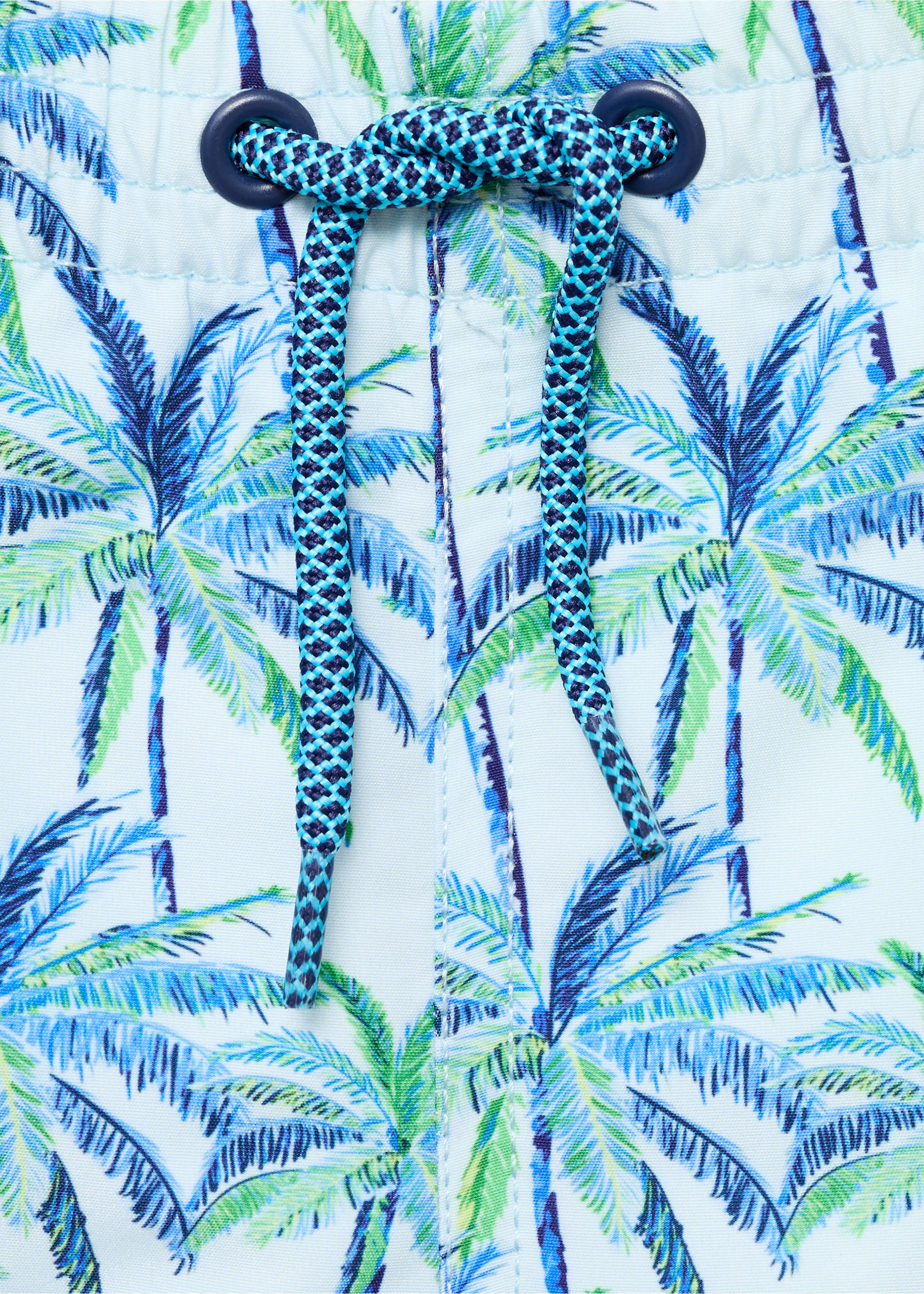 Bañador estampado palmeras - Detalle del artículo 8, Azul celeste. Ref: 87005966-00.