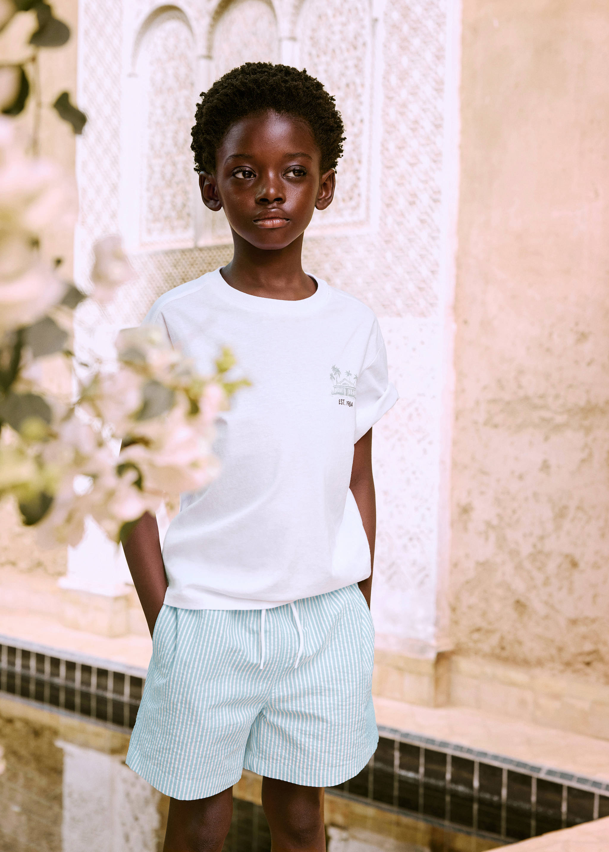 Плавательные шорты сирсакер в полоску - Деталь изделия 5