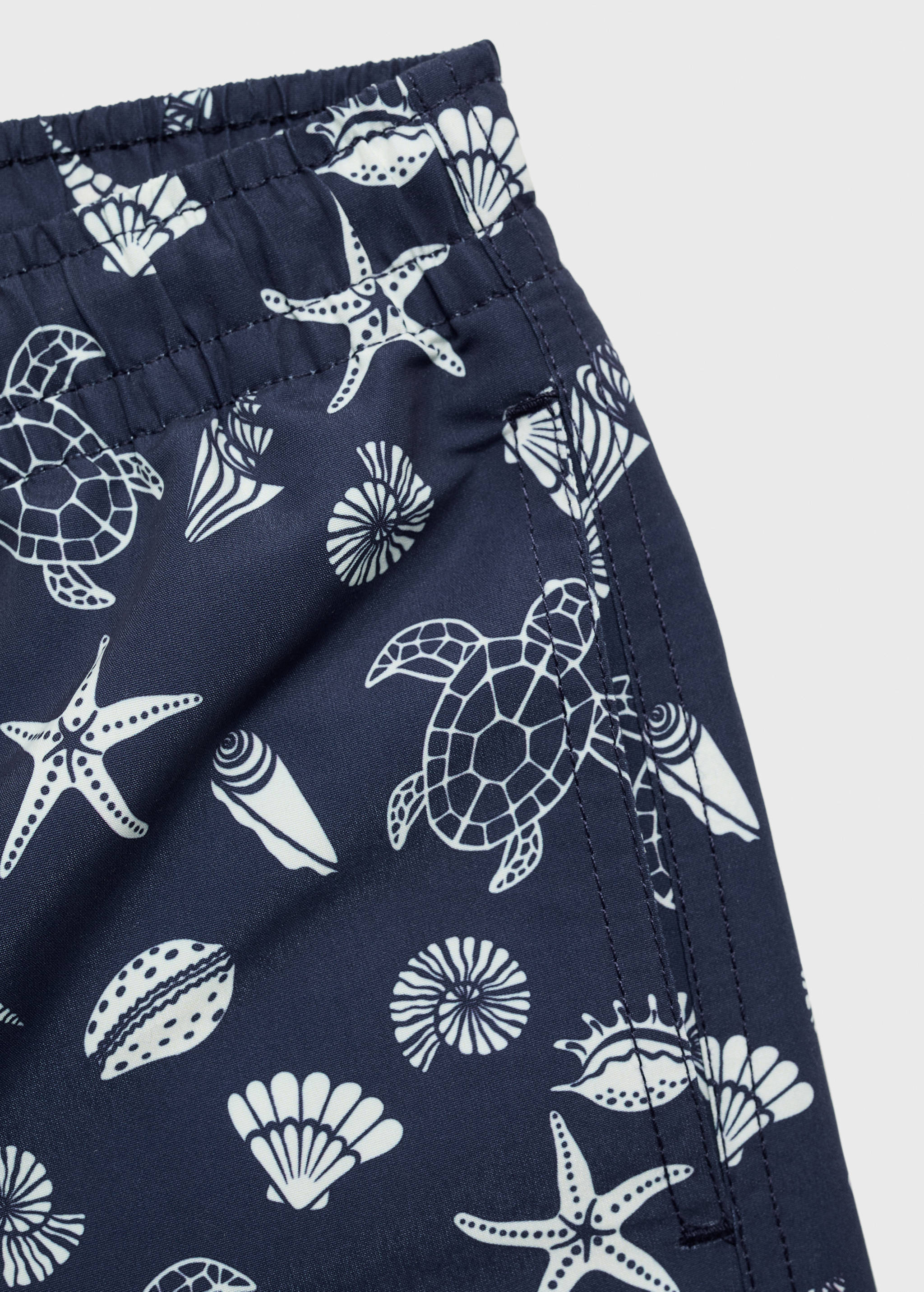 Marine-print swimsuit - Details of the article 0