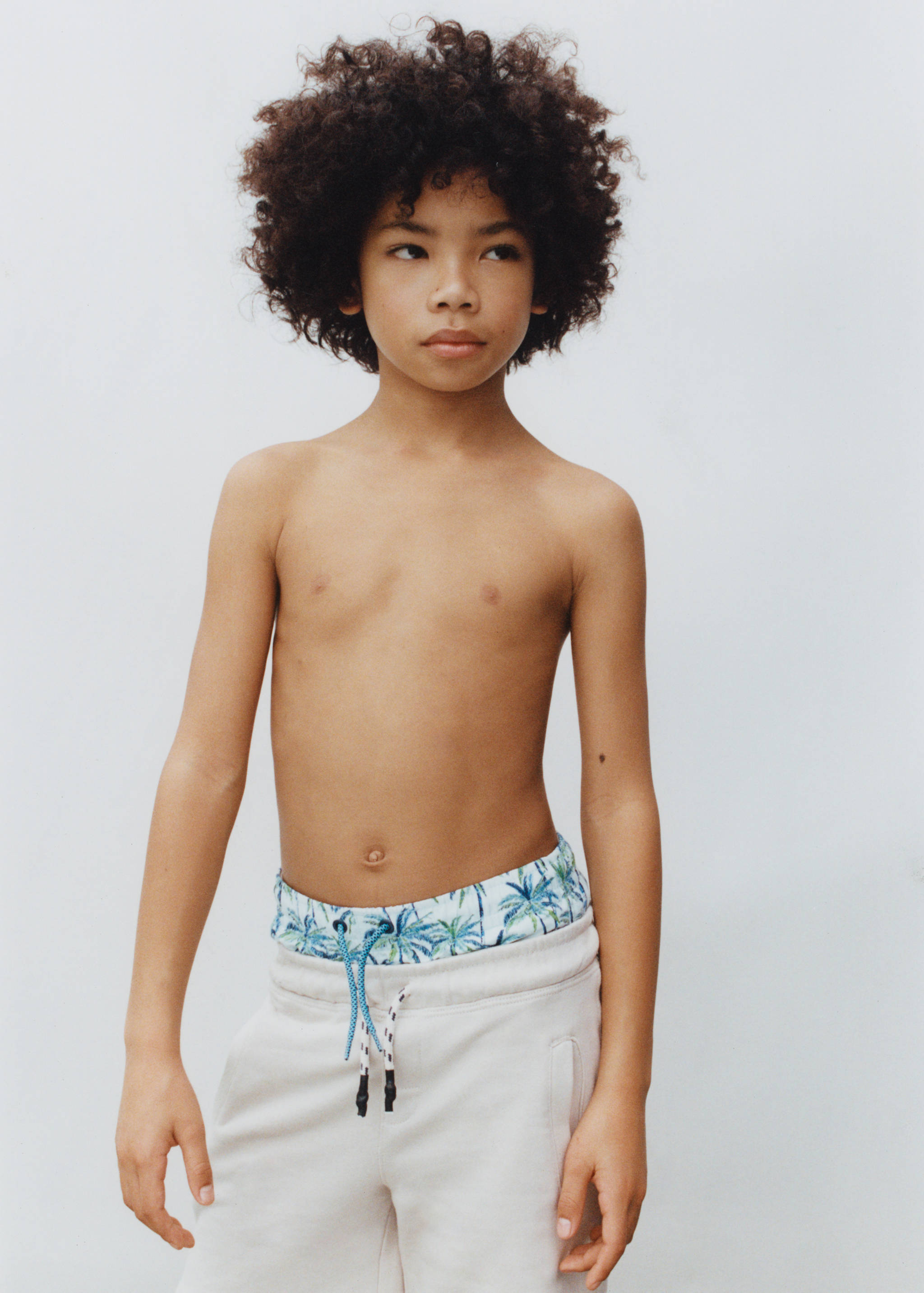 Palm trees print swimsuit trunks - Details of the article 5