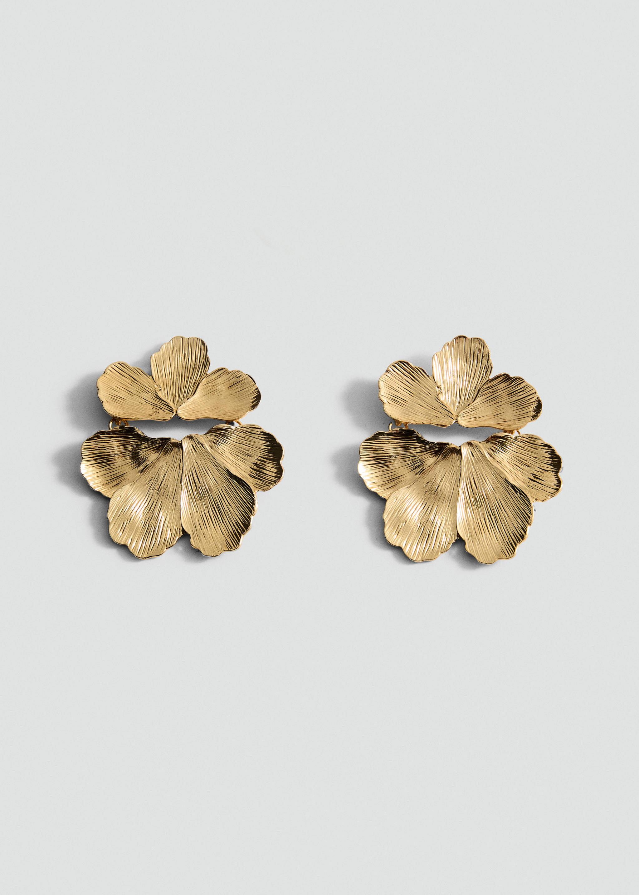 Textured flower earrings - Article without model