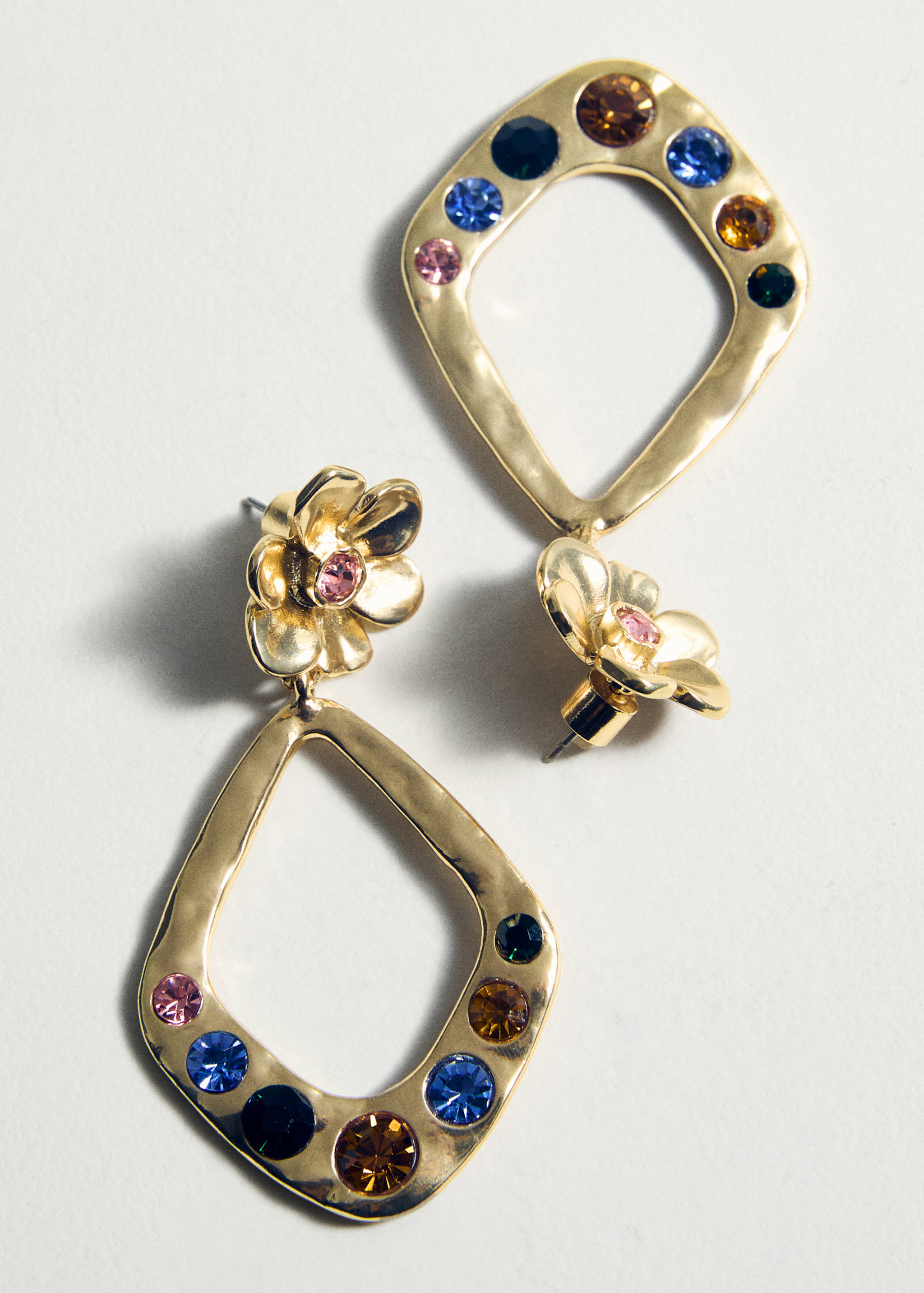 Geometric earrings with crystals detail - Details of the article 5