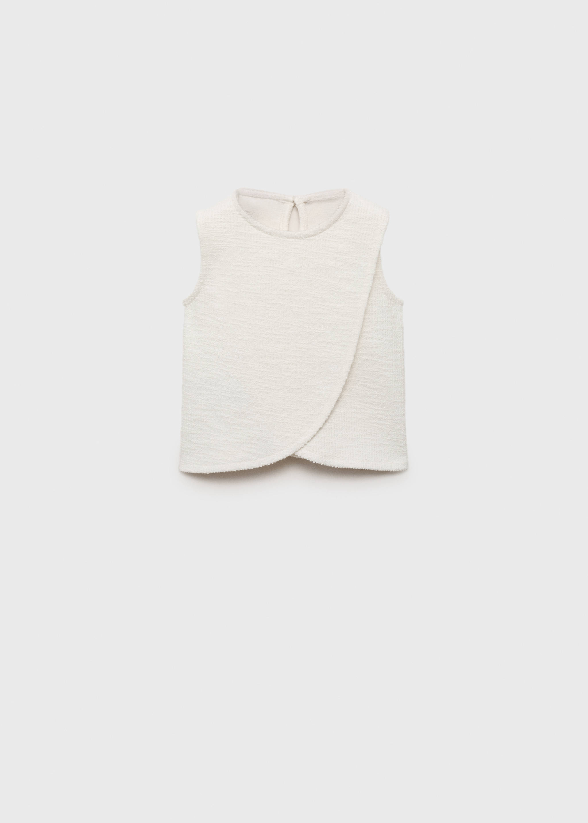 Tweed t-shirt with opening - Article without model