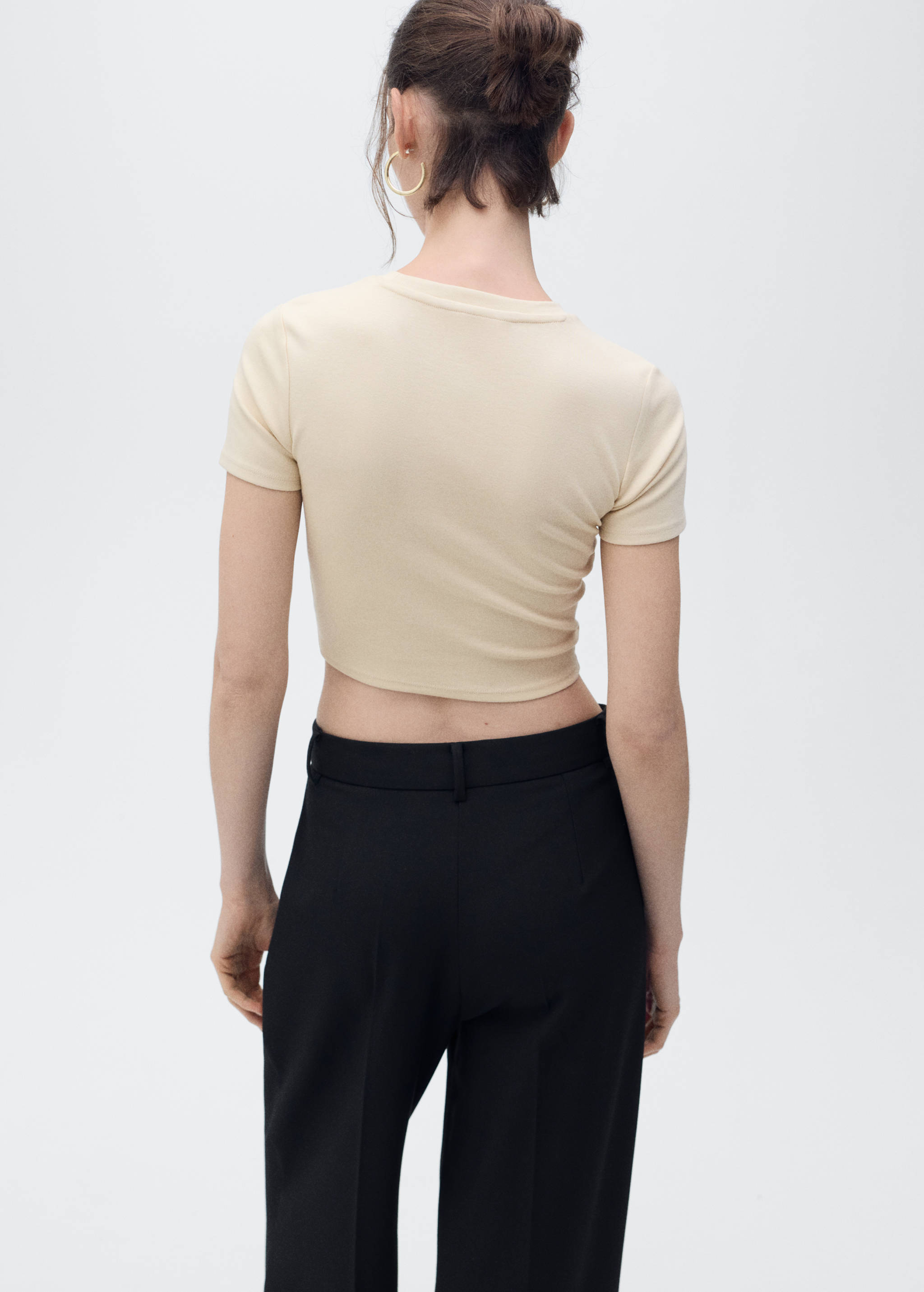 Fitted cropped t-shirt - Reverse of the article