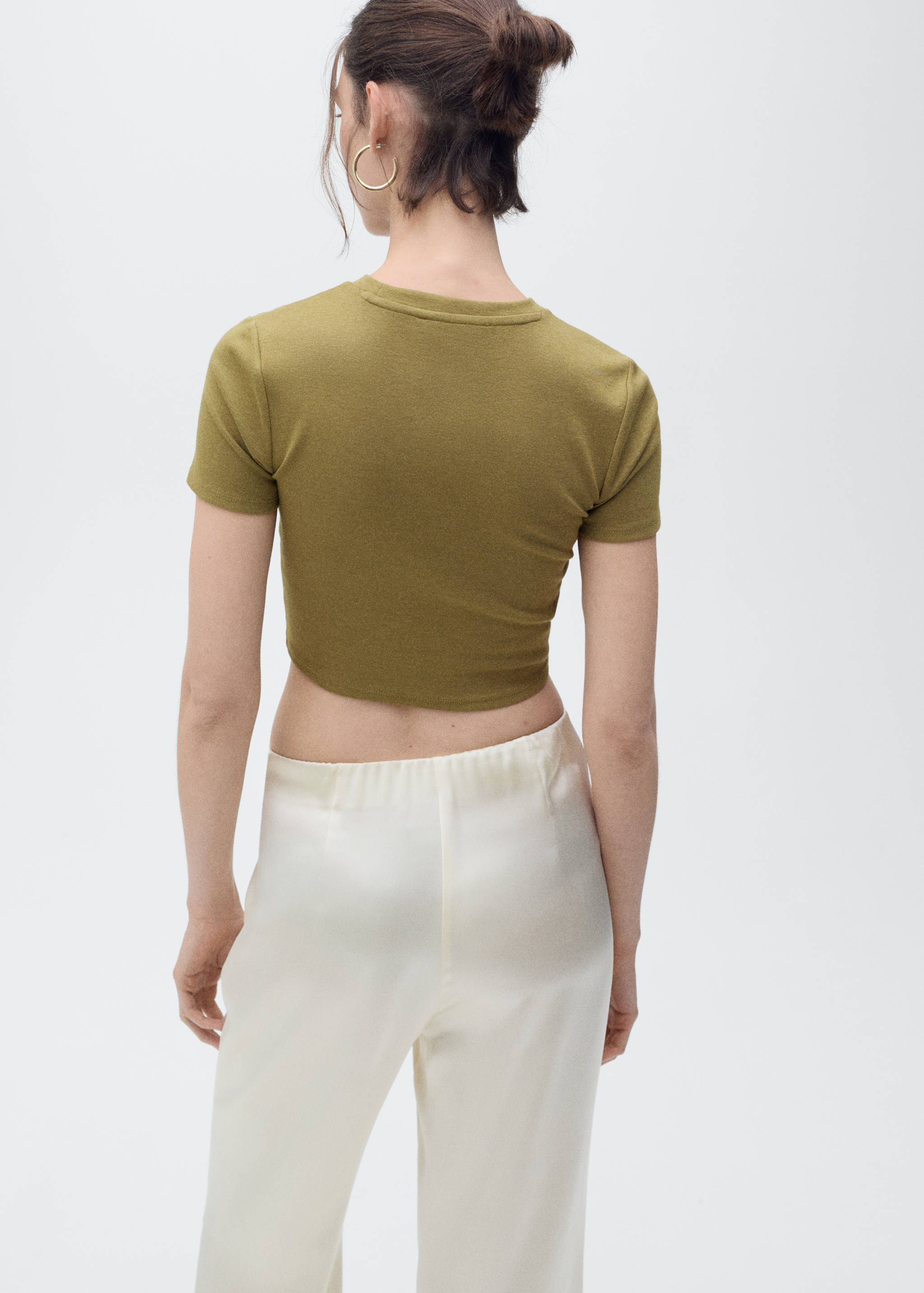 Fitted cropped t-shirt - Reverse of the article