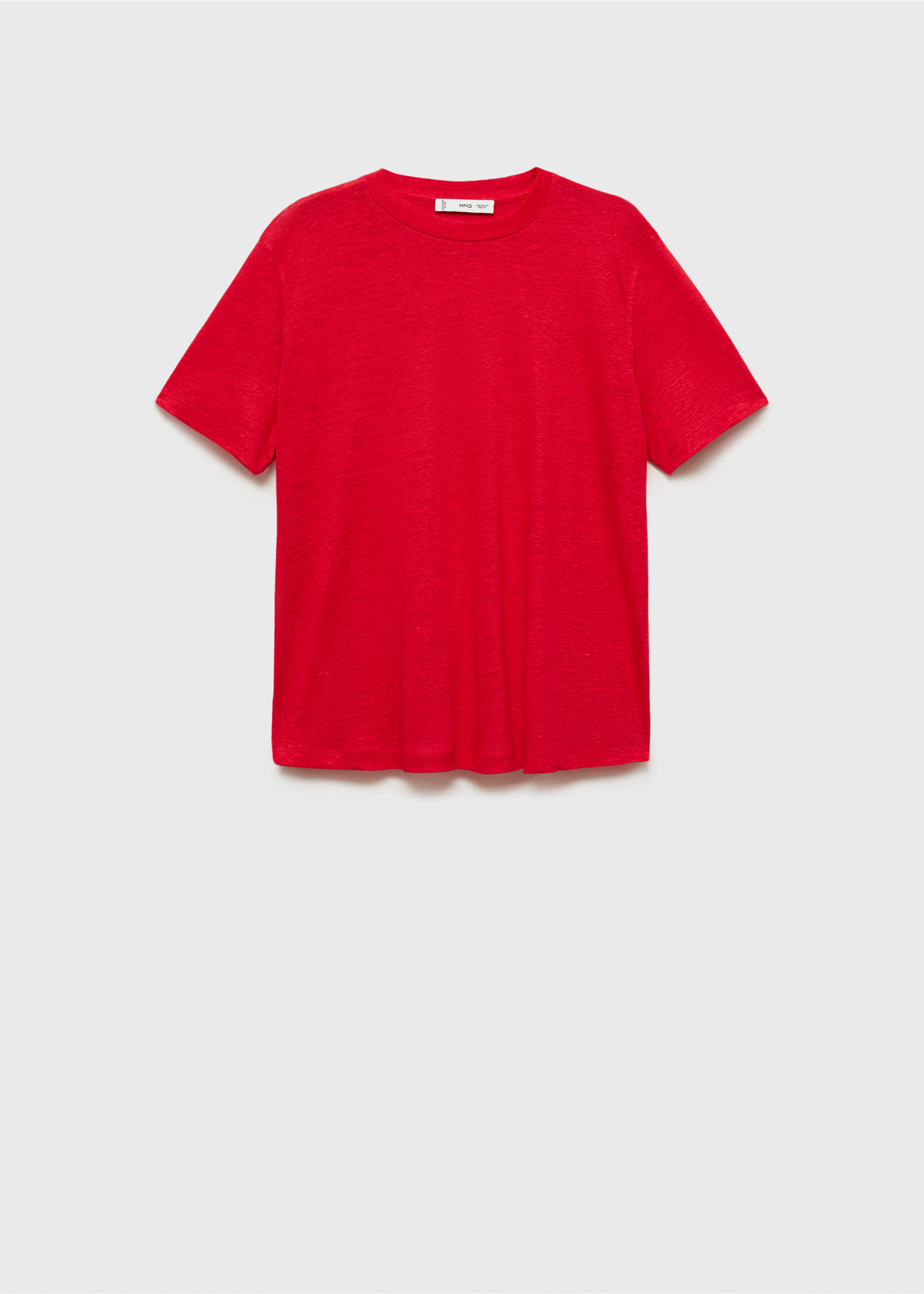 T-shirt lin manches courtes - Article sans modèle, Rouge. Ref: 87006346-00.
