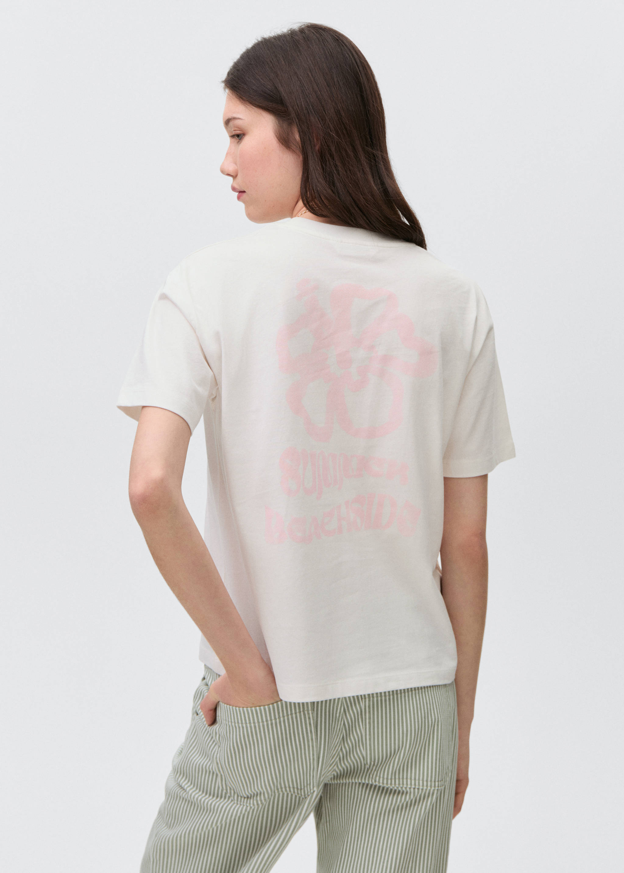 T-shirt algodão estampada - Verso do artigo