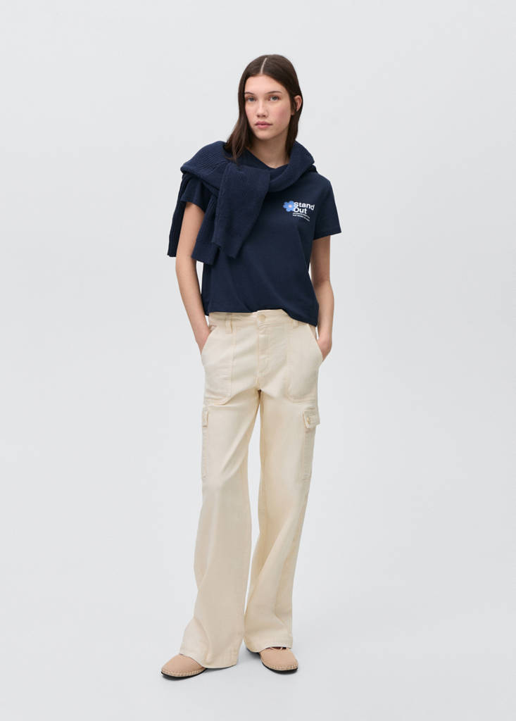 Short-sleeved printed t-shirt — Dark Navy