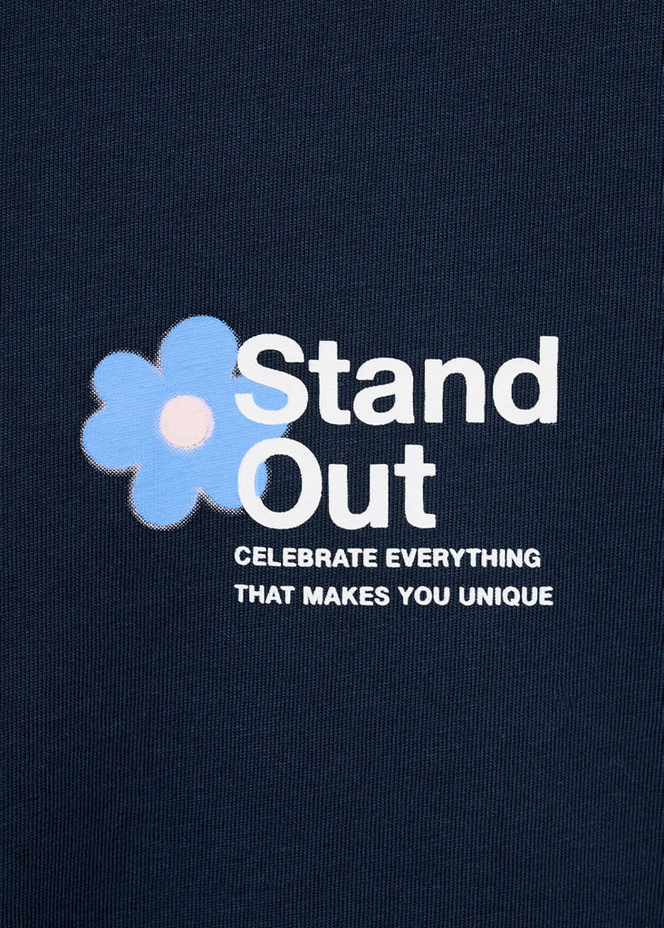 Short-sleeved printed t-shirt — Dark Navy