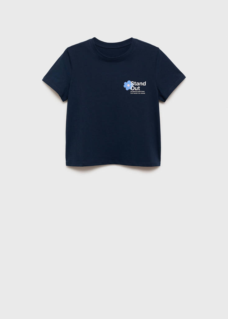 Short-sleeved printed t-shirt — Dark Navy
