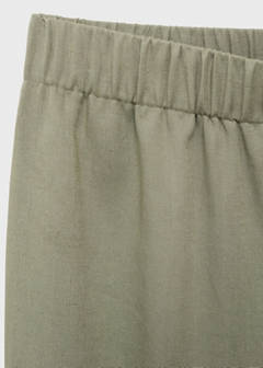 Straight linen-blend trousers — Khaki 5