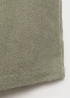 Straight linen-blend trousers — Khaki 7