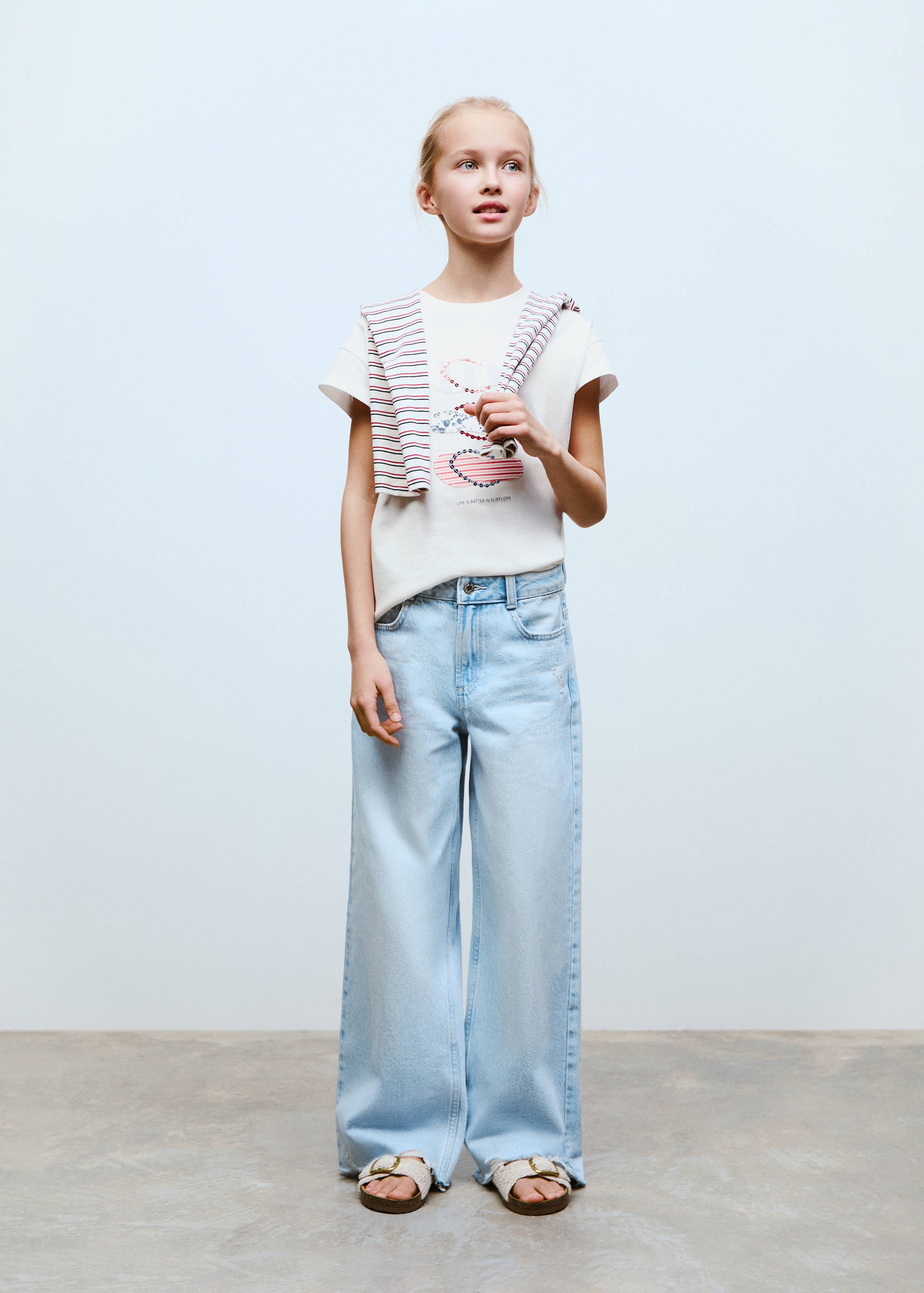 T-shirt brodé imprimé - Plan général