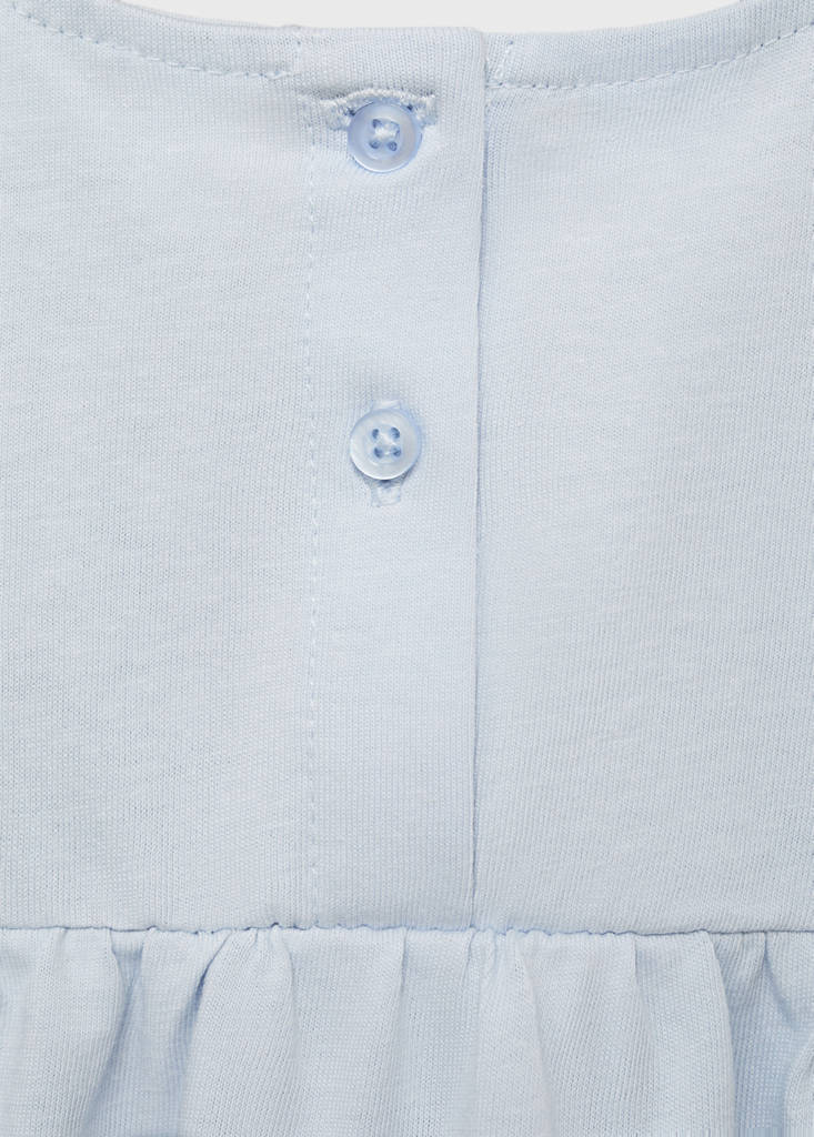 Openwork details T-shirt — Sky Blue
