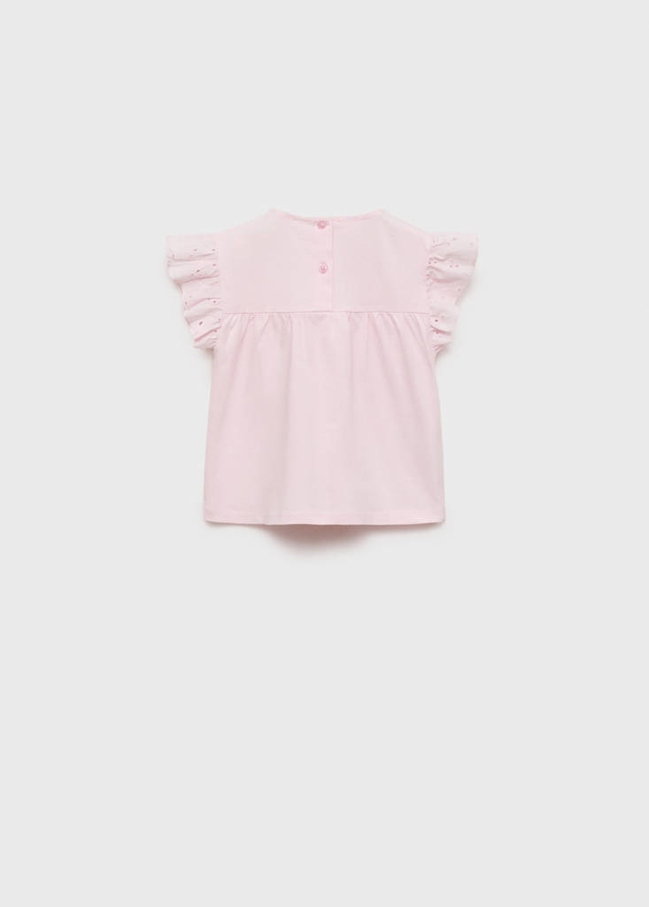 Openwork details T-shirt — Pink