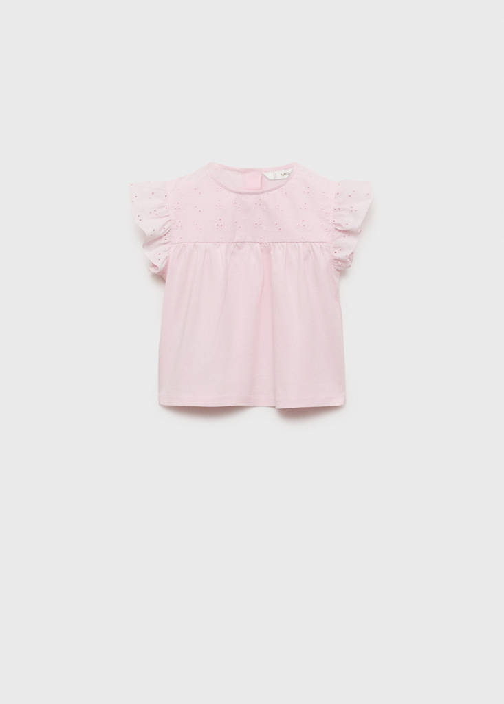 Openwork details T-shirt — Pink