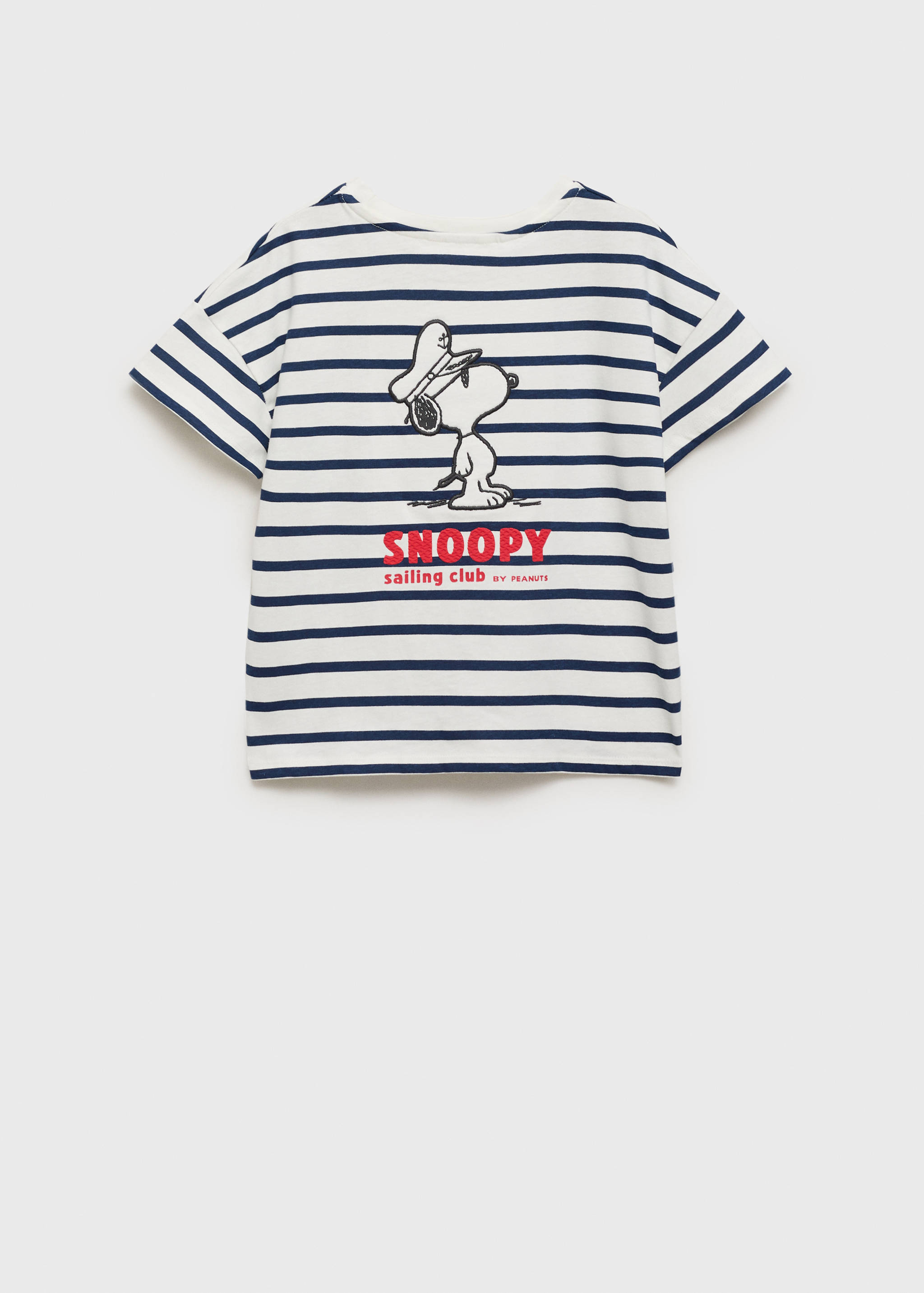 Snoopy striped t-shirt with knot detail - Reverse of the article