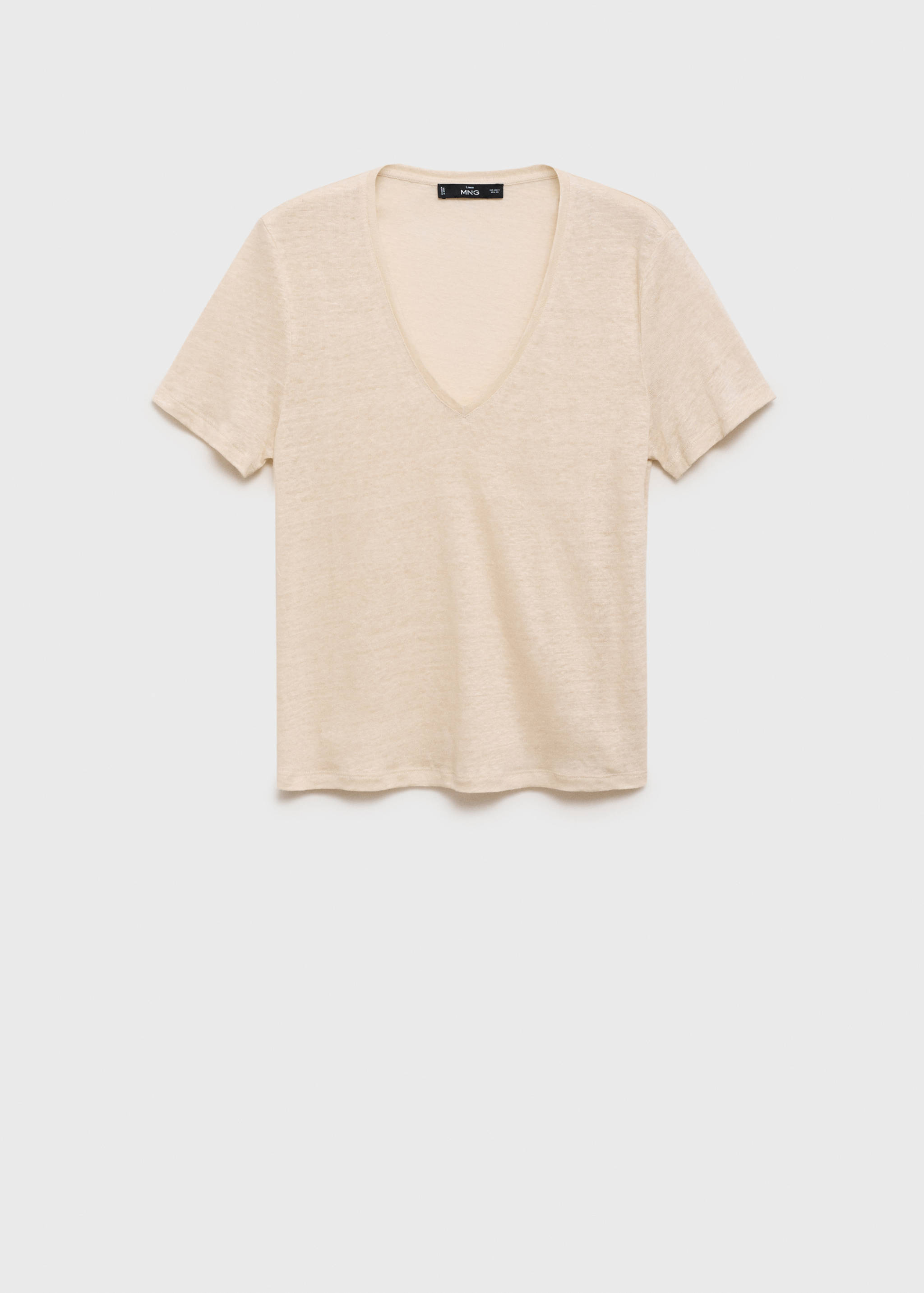 T-shirt lin col V - Article sans modèle