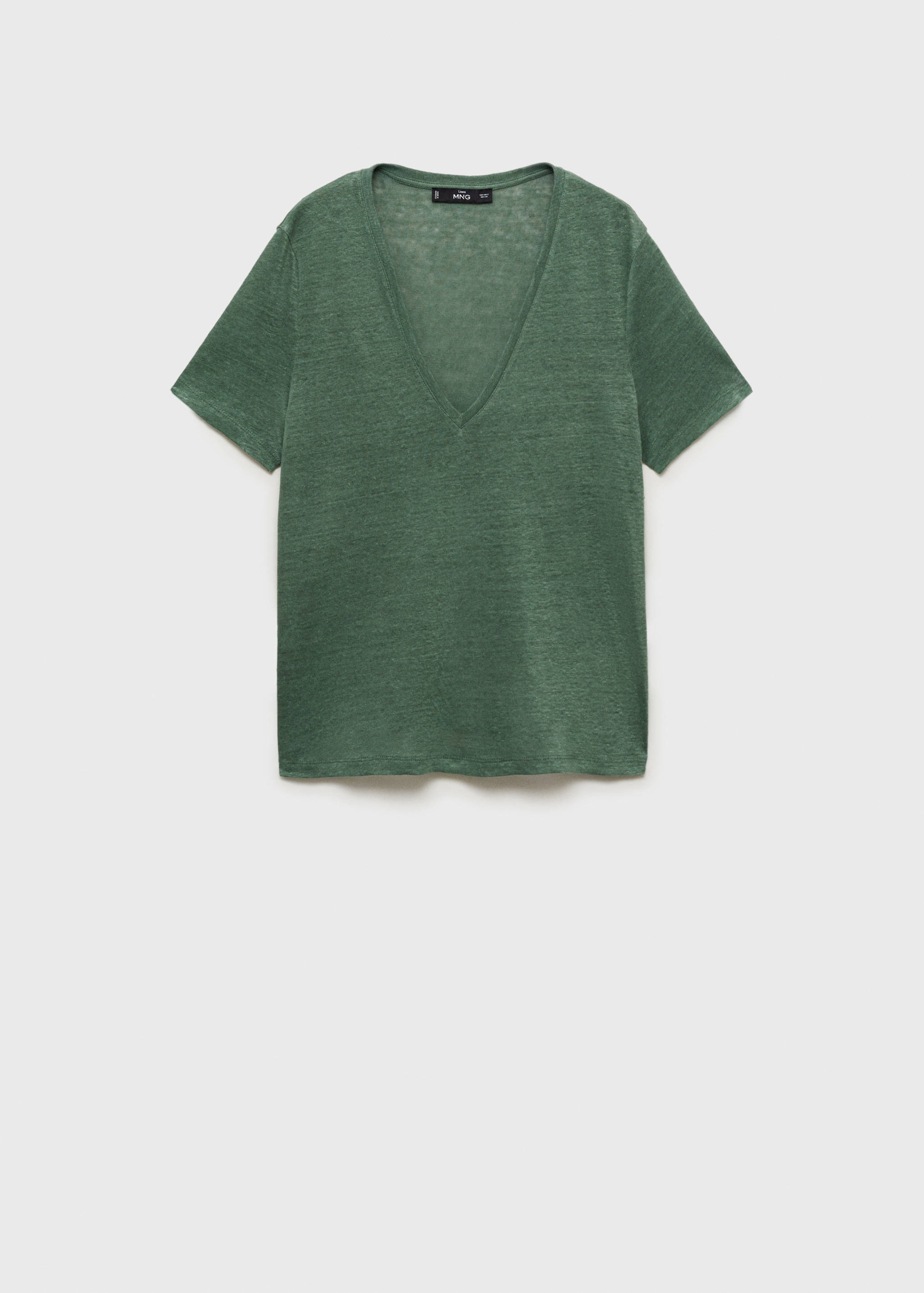 T-shirt lin col V - Article sans modèle