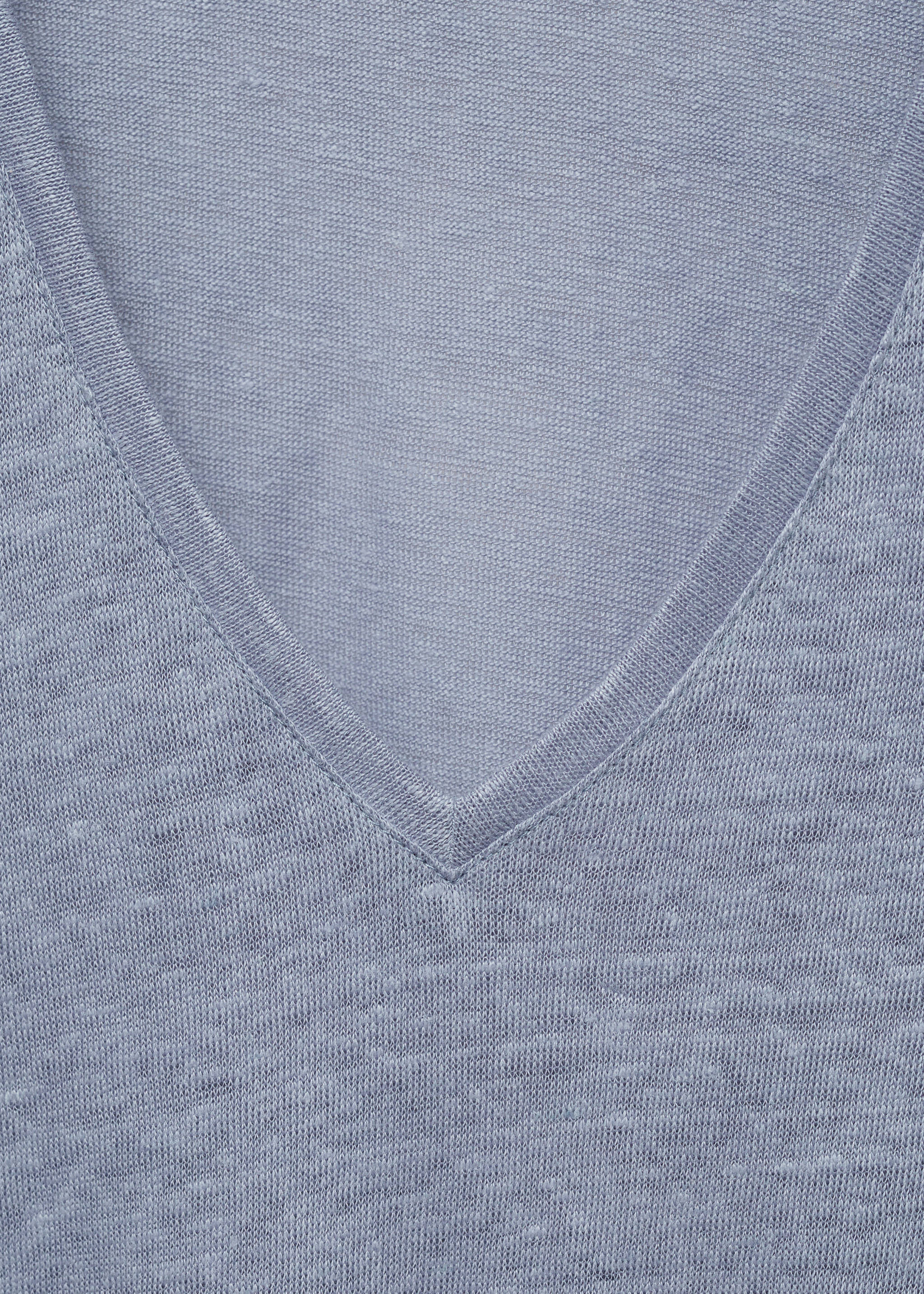 Camiseta lino cuello pico - Detalle del artículo 8