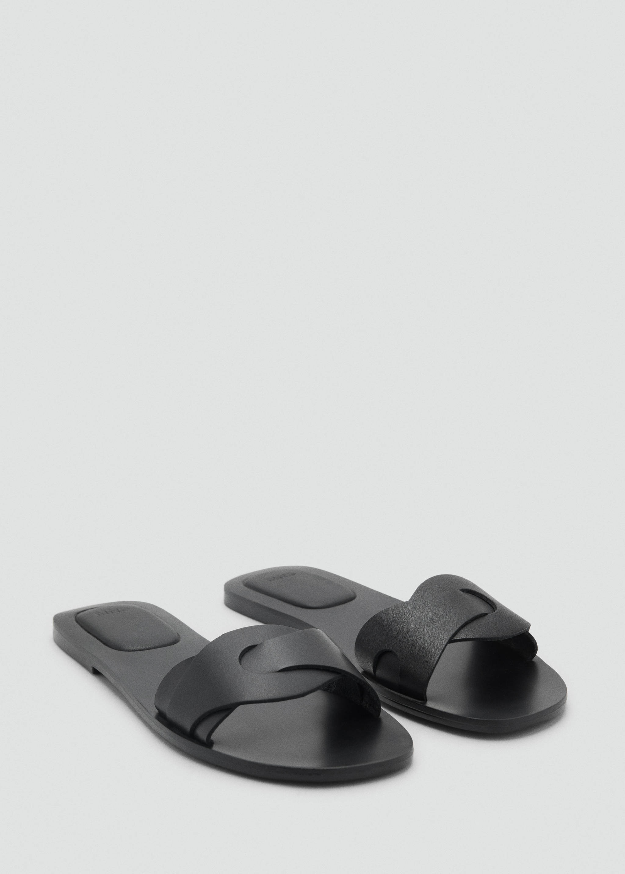 Leather straps sandals - Medium plane