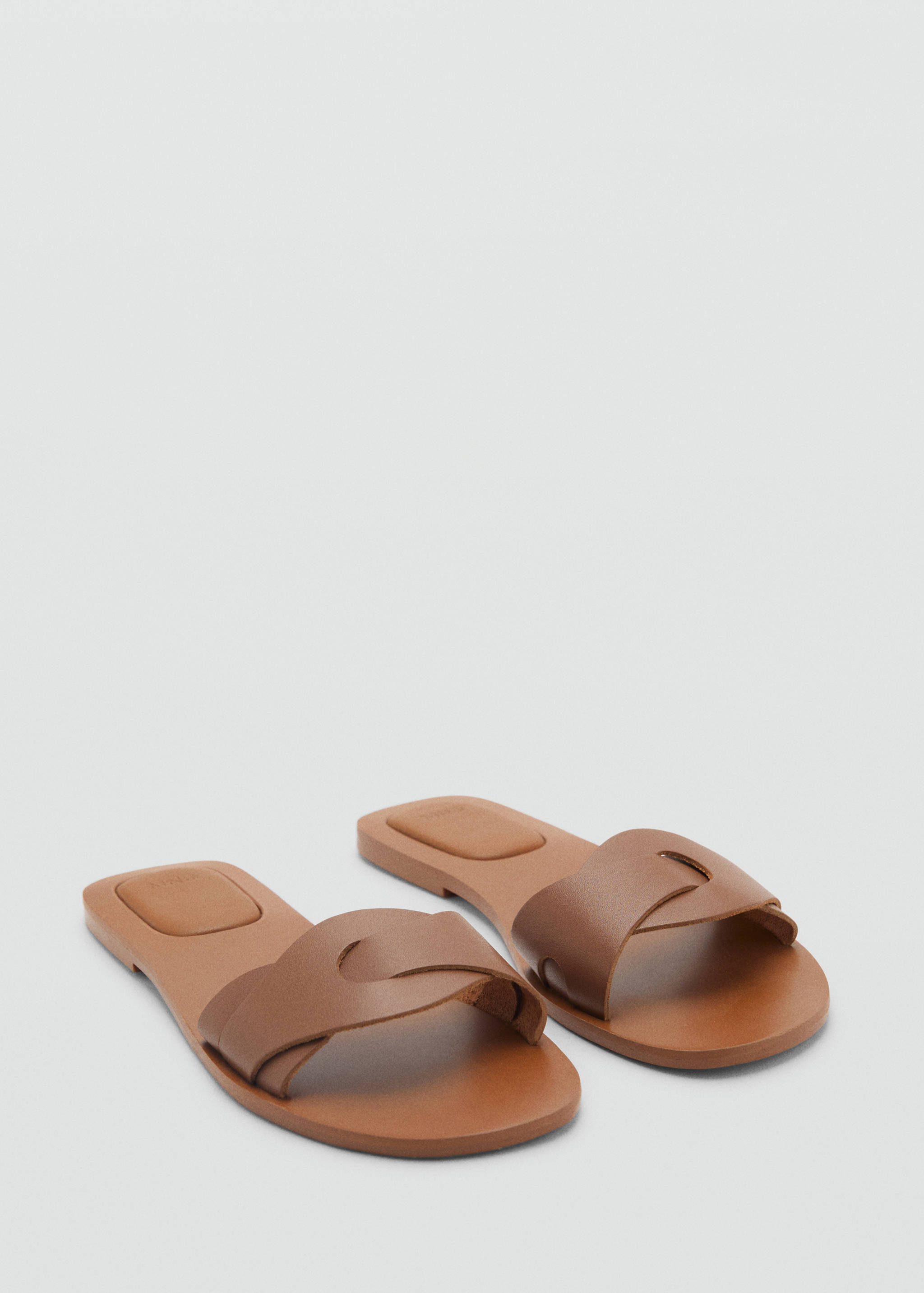 Leather straps sandals - Medium plane