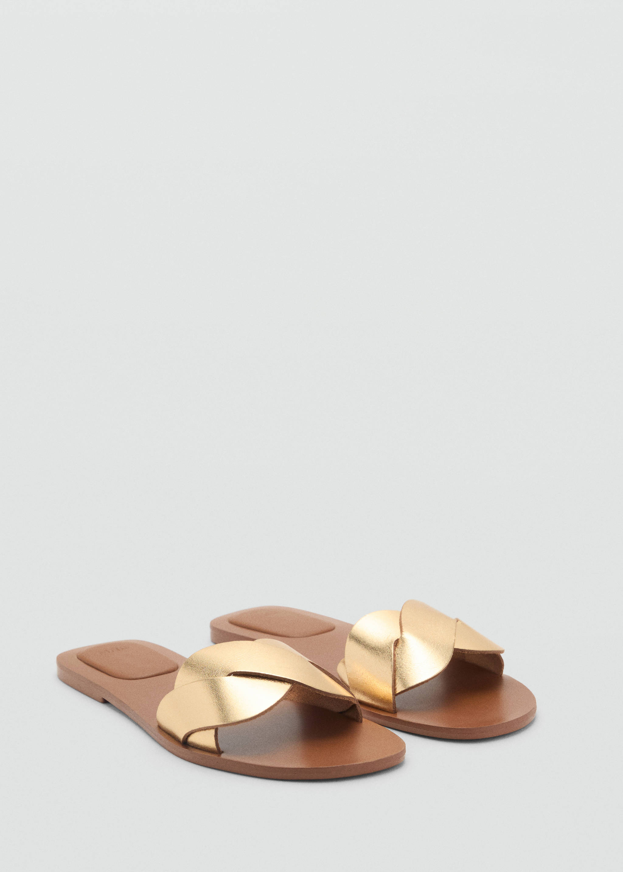 Leather straps sandals - Medium plane