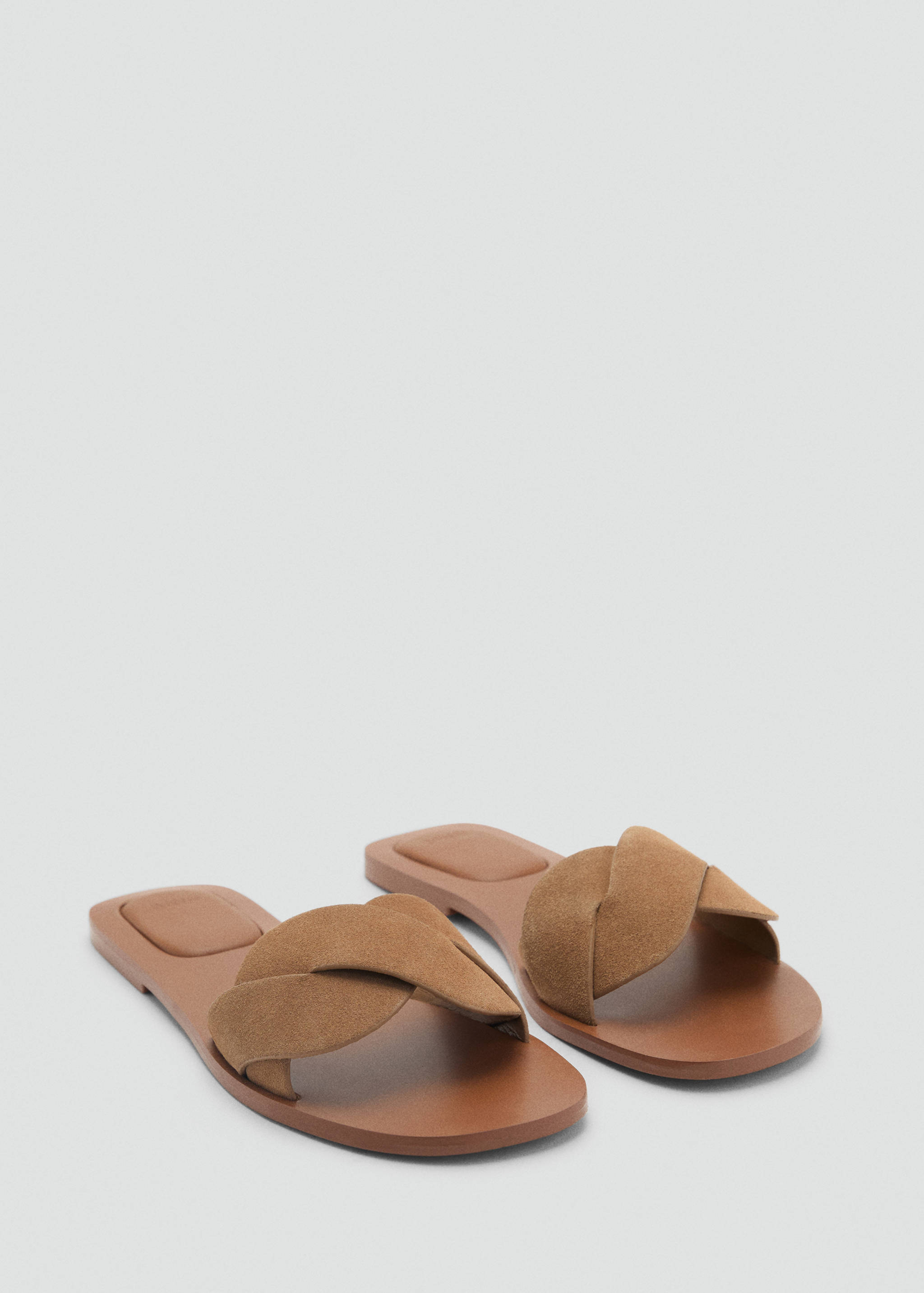 Leather straps sandals - Medium plane
