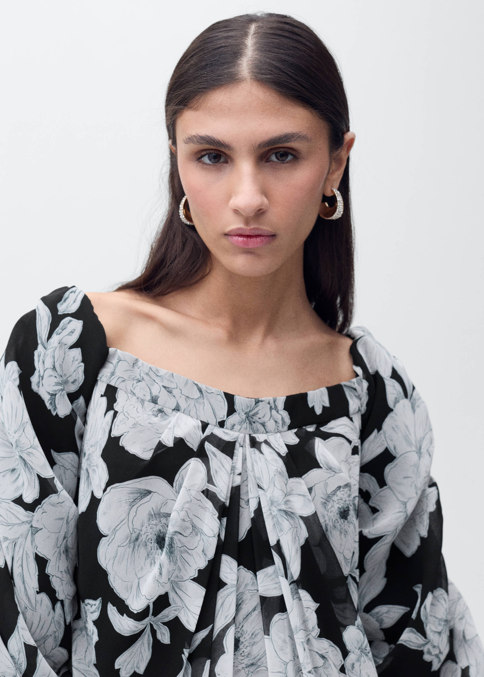 Robe bustier à fleurs - Détail de l'article 1