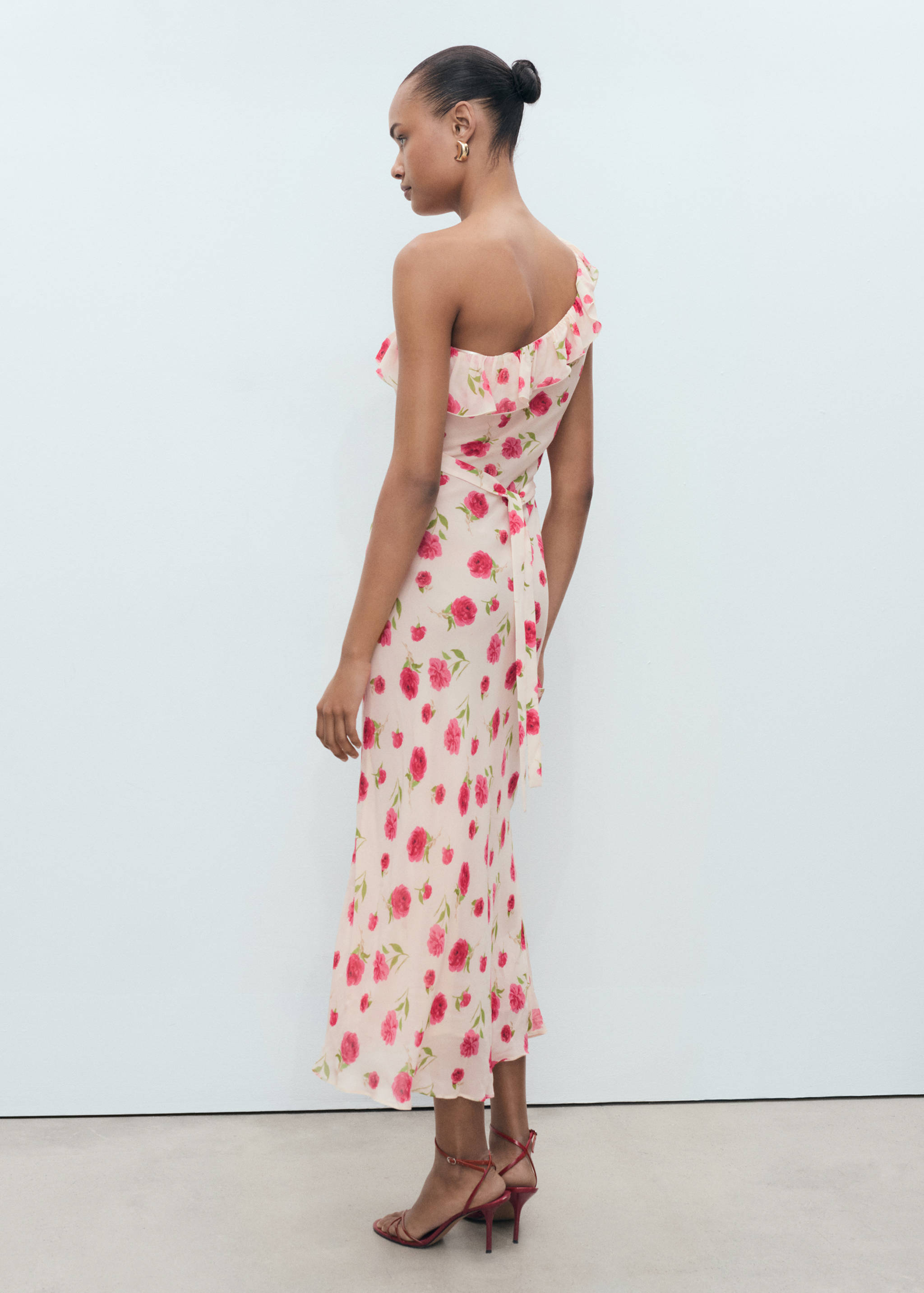 Robe à fleurs volantée - Verso de l’article