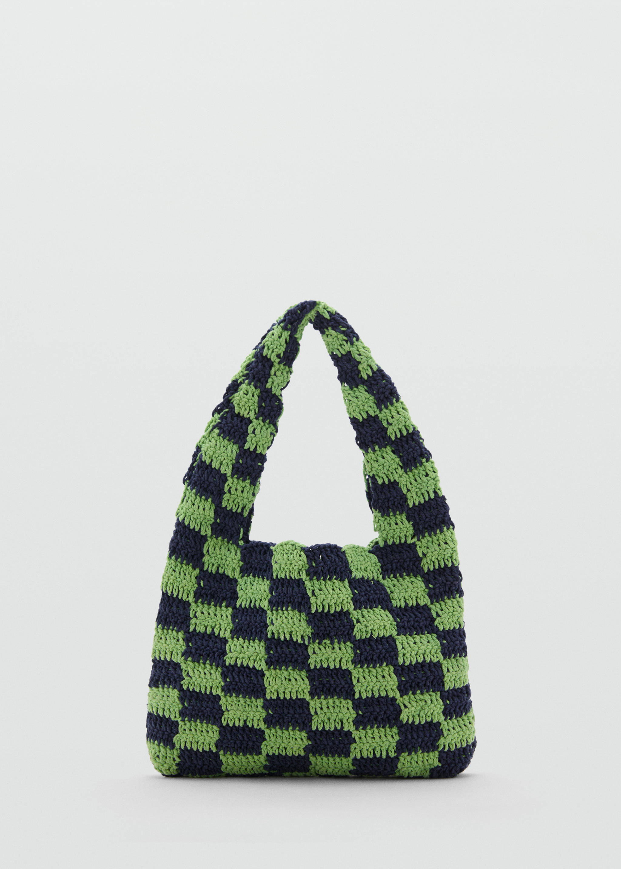 Szydełkowa torebka ze wzorem w kratę - Artykuł bez modela/modelki