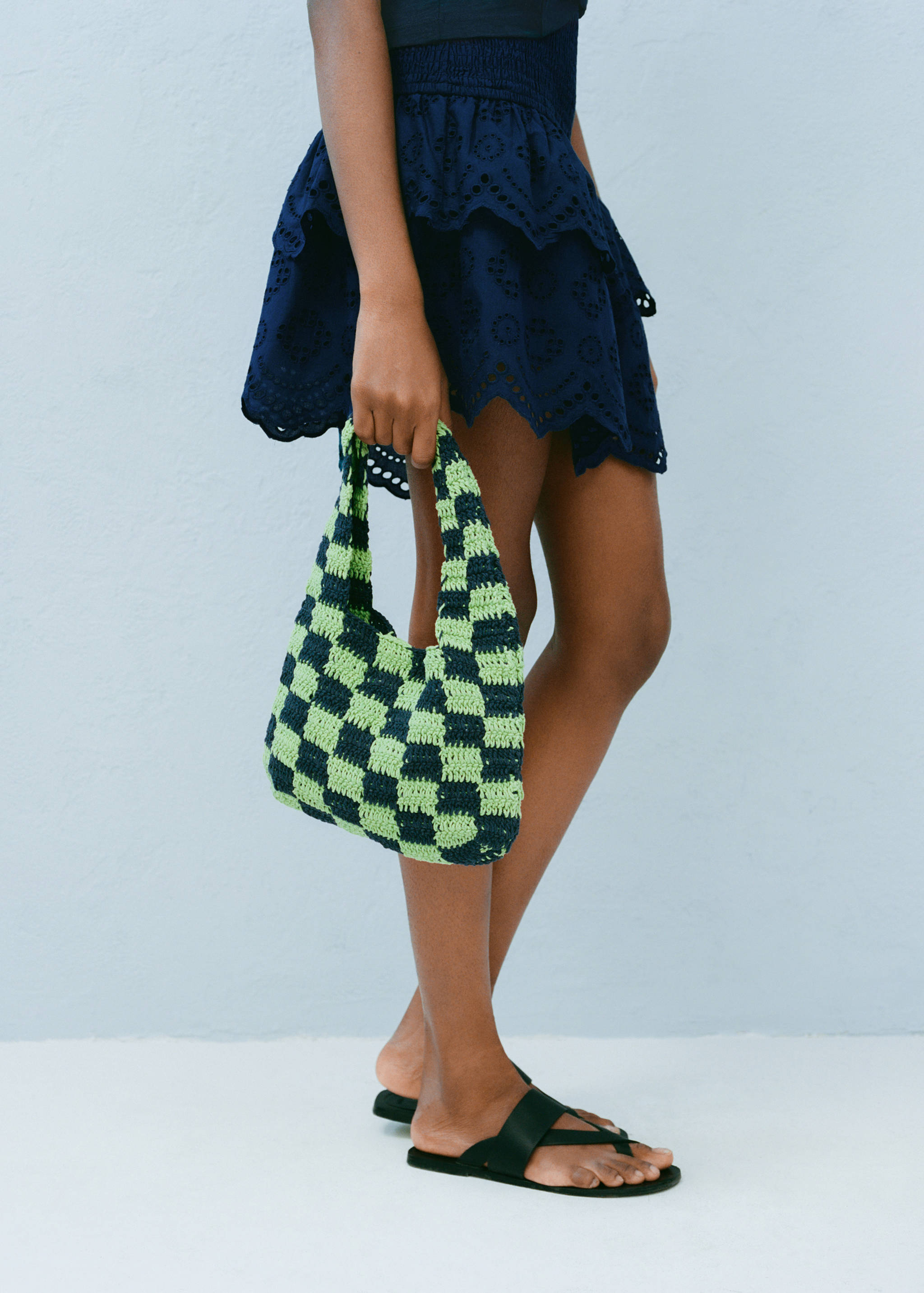 Szydełkowa torebka ze wzorem w kratę - Szczegóły artykułu 9