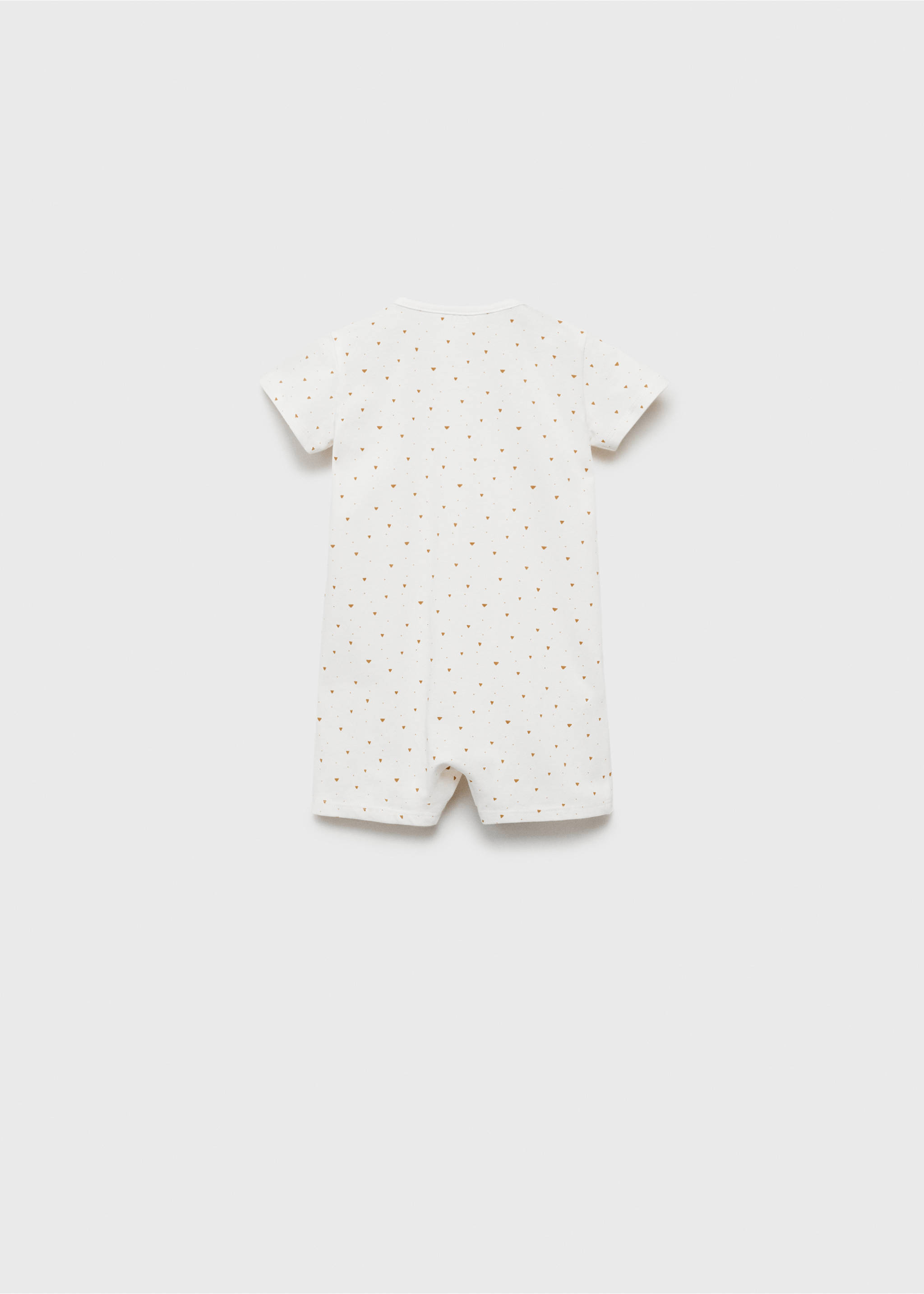 Pamuklu kısa pijama takımı - Ürünün arkası, Hardal Rengi. Ref: 87006727-00.