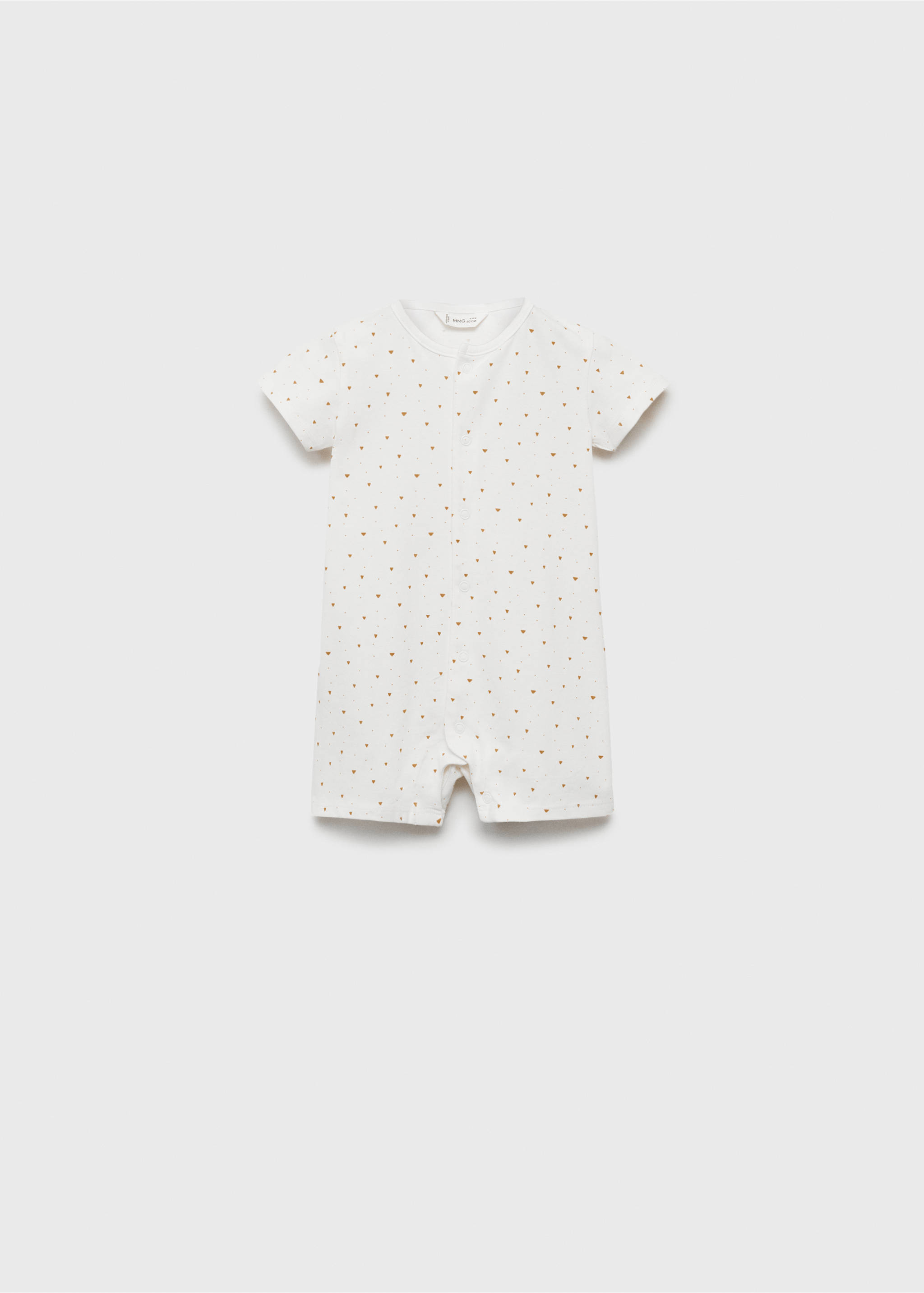 Pamuklu kısa pijama takımı - Modelsiz ürün, Hardal Rengi. Ref: 87006727-00.