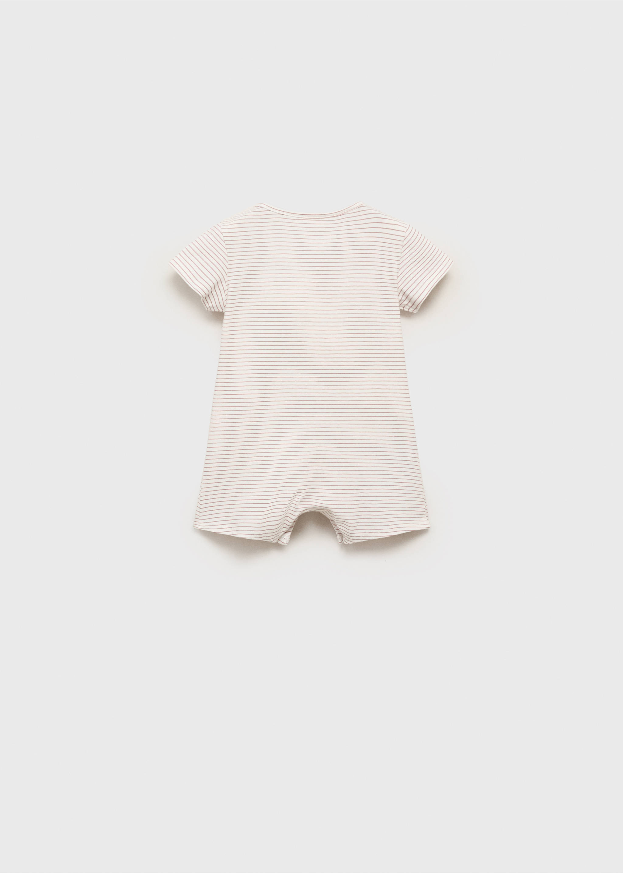 Çizgili body pijama - Ürünün arkası, Pembe. Ref: 87006728-00.