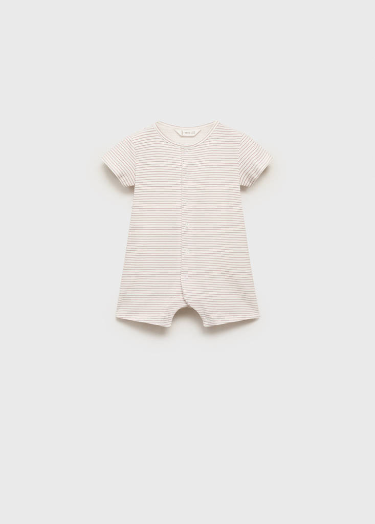 MANGO KIDS - Pyjama body rayures rose - 9-12 mois - Nouveau-nés