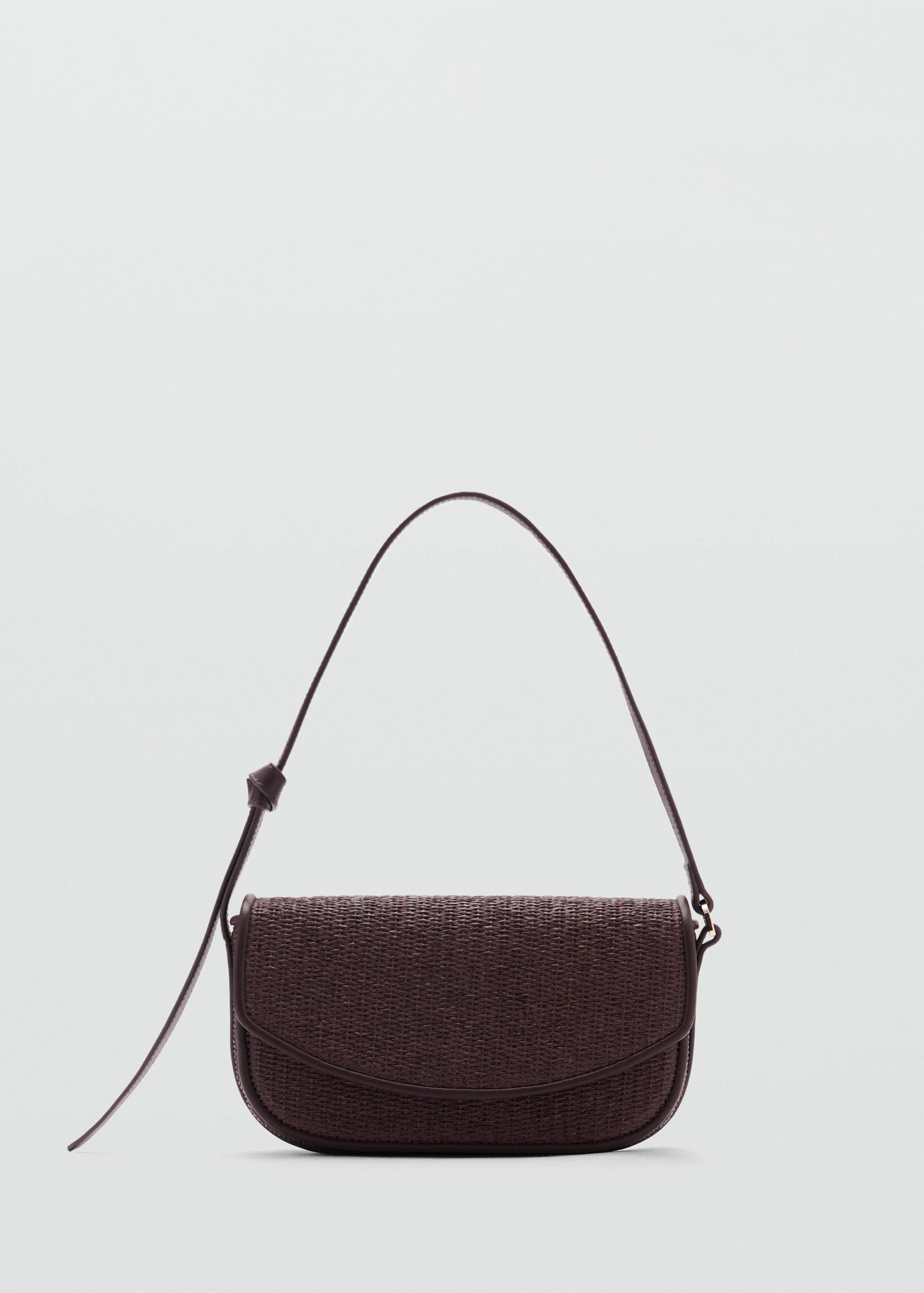 Raffia shoulder bag with flap - Article without model