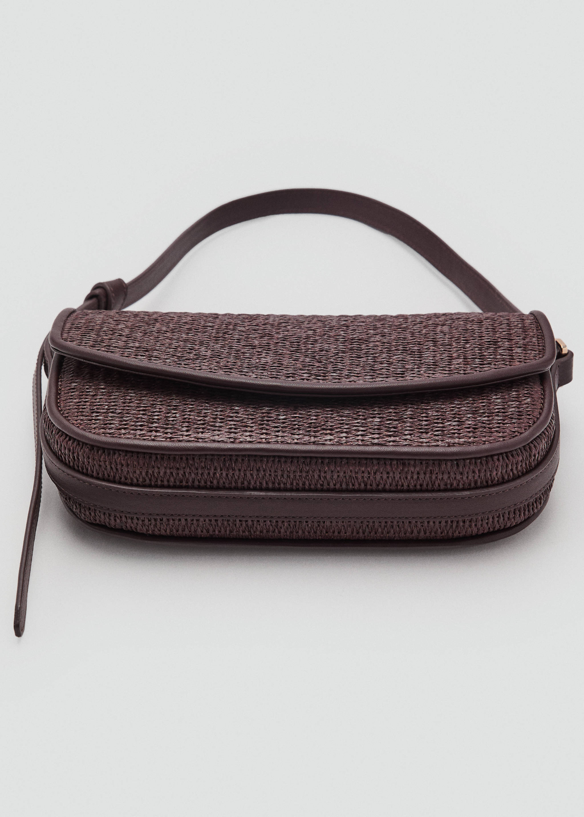 Raffia shoulder bag with flap - Details of the article 1