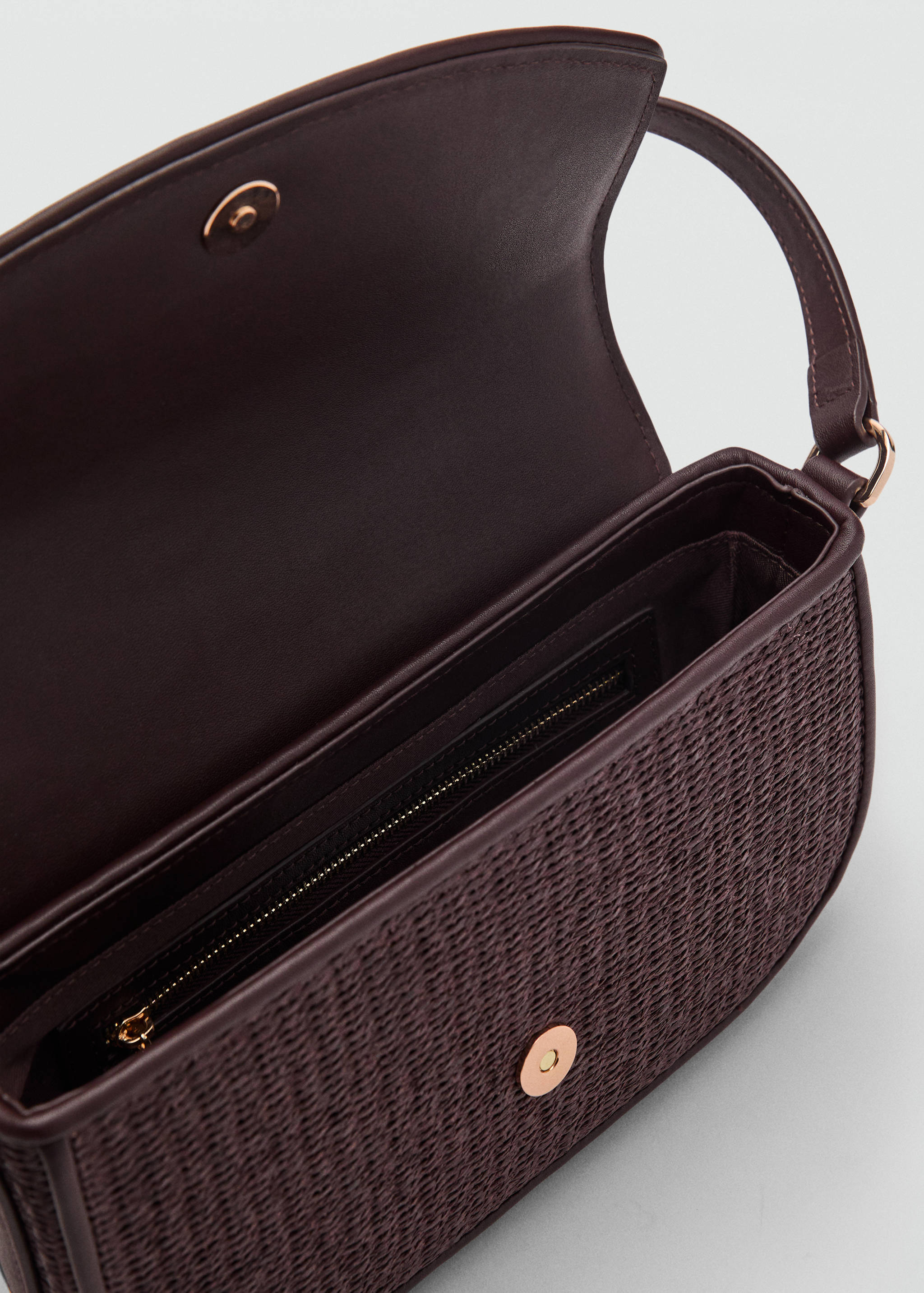 Raffia shoulder bag with flap - Details of the article 3