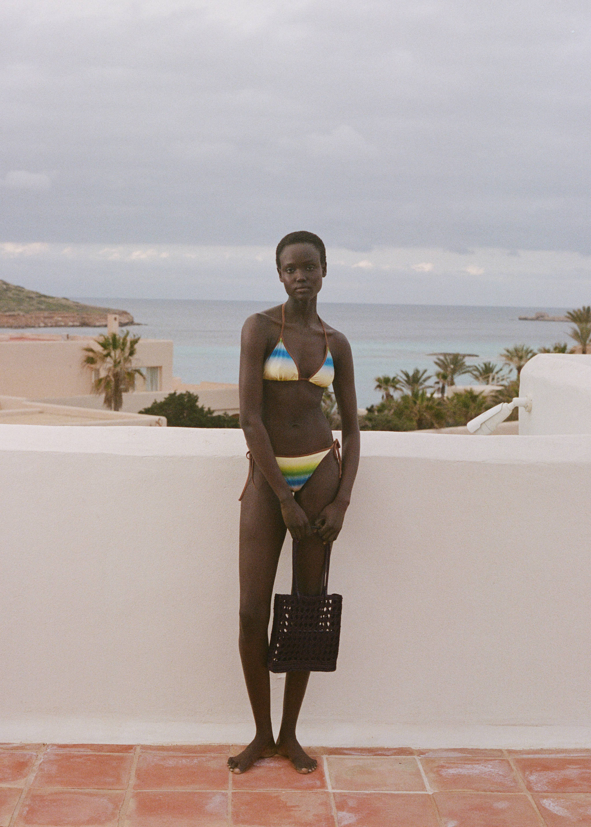 Sac cabas fibre naturelle ajouré - Plan général