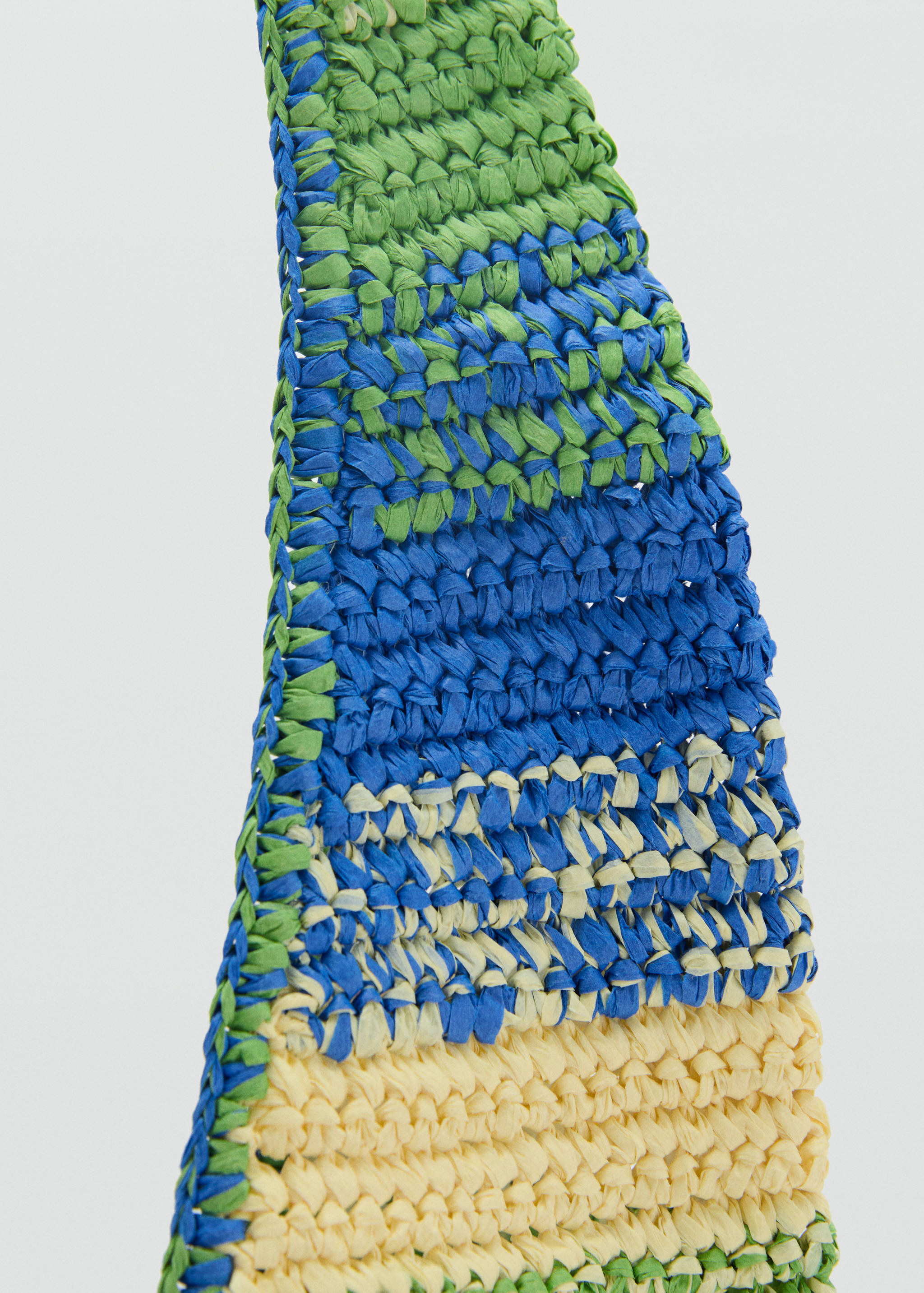 Τσάντα shopper από φυσική ίνα με ντεγκραντέ χρωματισμούς - Λεπτομέρεια του προϊόντος 2