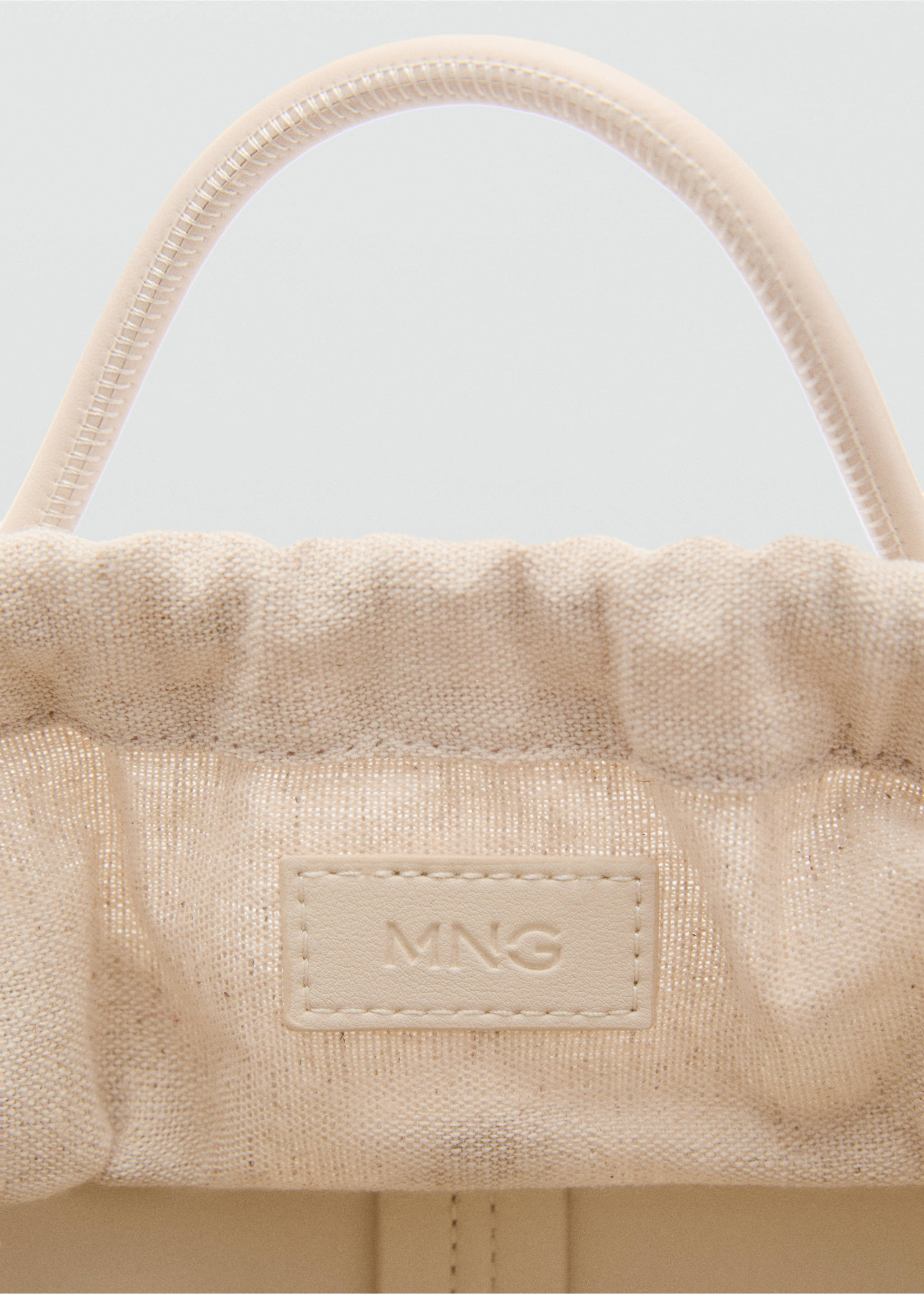 Bolso bandolera mini estilo shopper - Detalle del artículo 3, Blanco roto. Ref: 87007174-00.